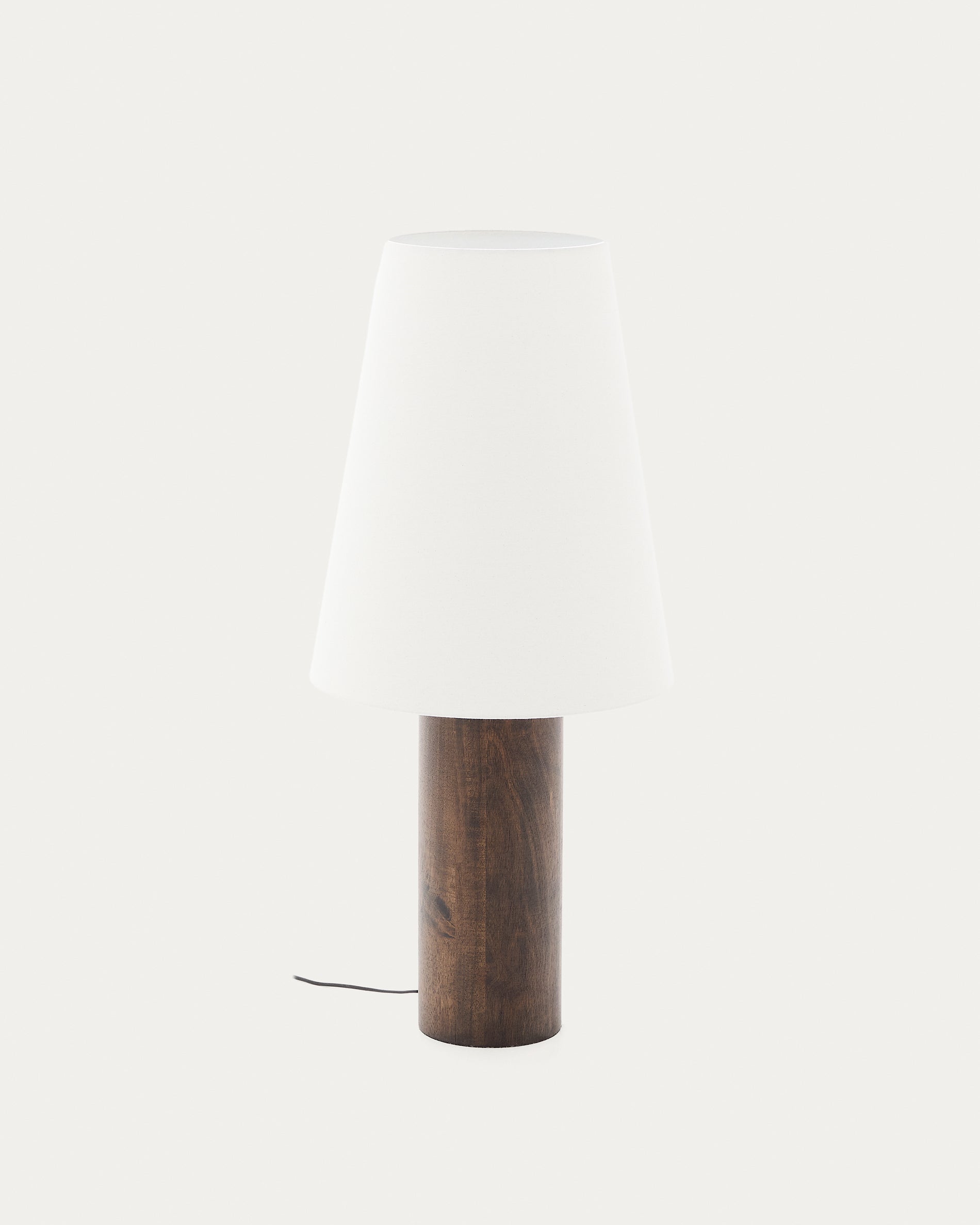 Marga floor lamp made from solid rubber wood with dark finish - Product View