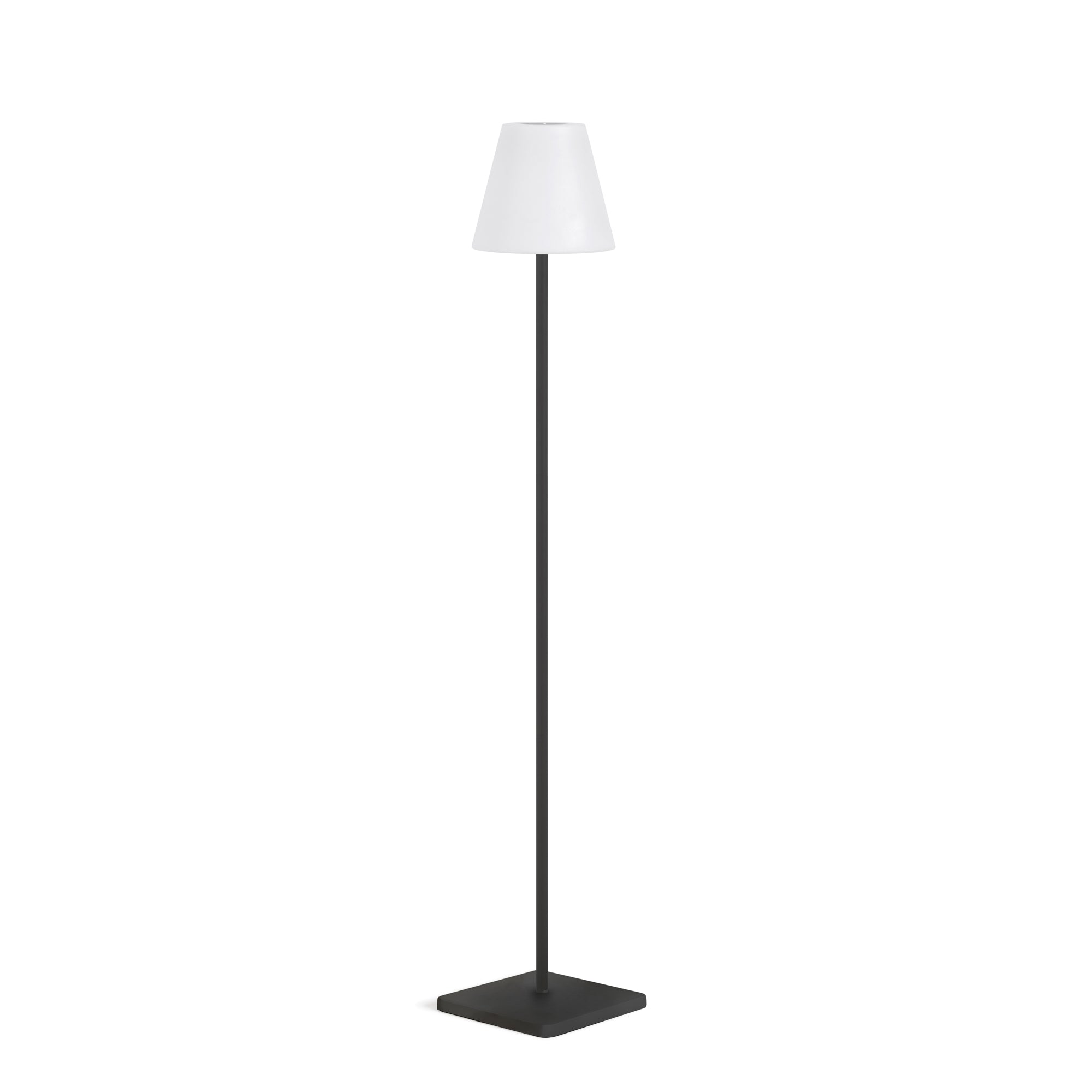 Outdoor solar floor lamp Amaray in steel with black finish 120 cm - Product Image