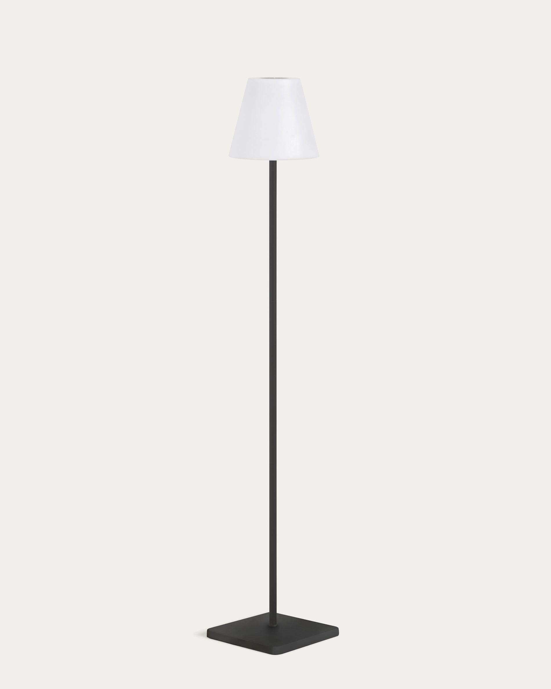 Outdoor solar floor lamp Amaray in steel with black finish 120 cm - Product View