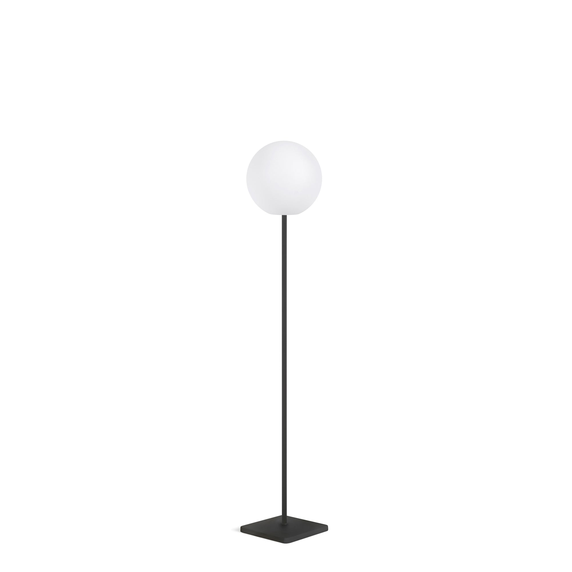 Dinesh outdoor solar floor lamp in black steel 120 cm - Product Image