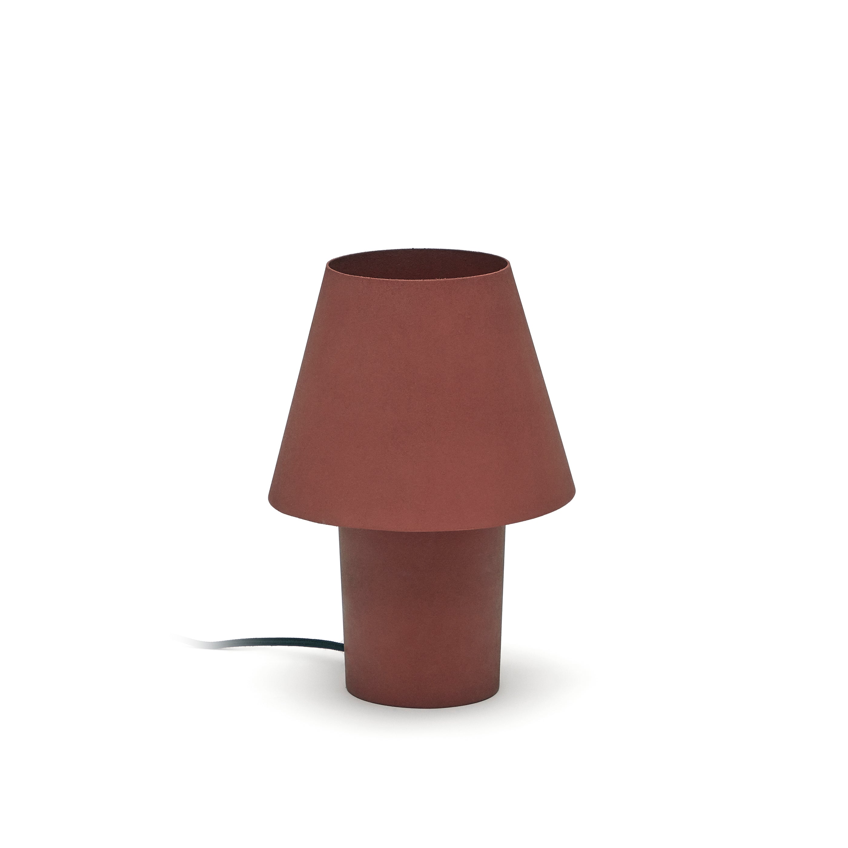 Canapost table lamp in metal with a terracotta painted finish - Product Image