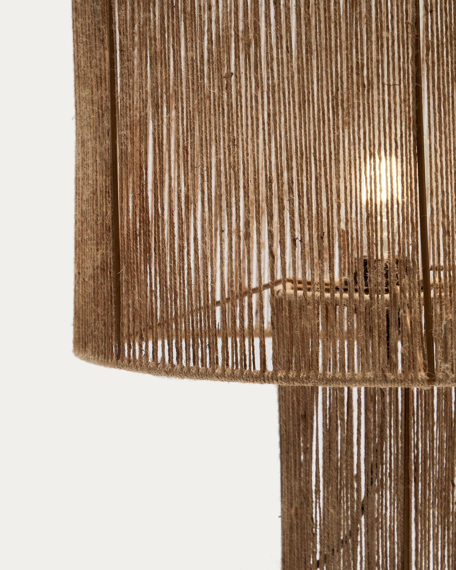 Pontos table lamp in jute with a natural finish - Detail
