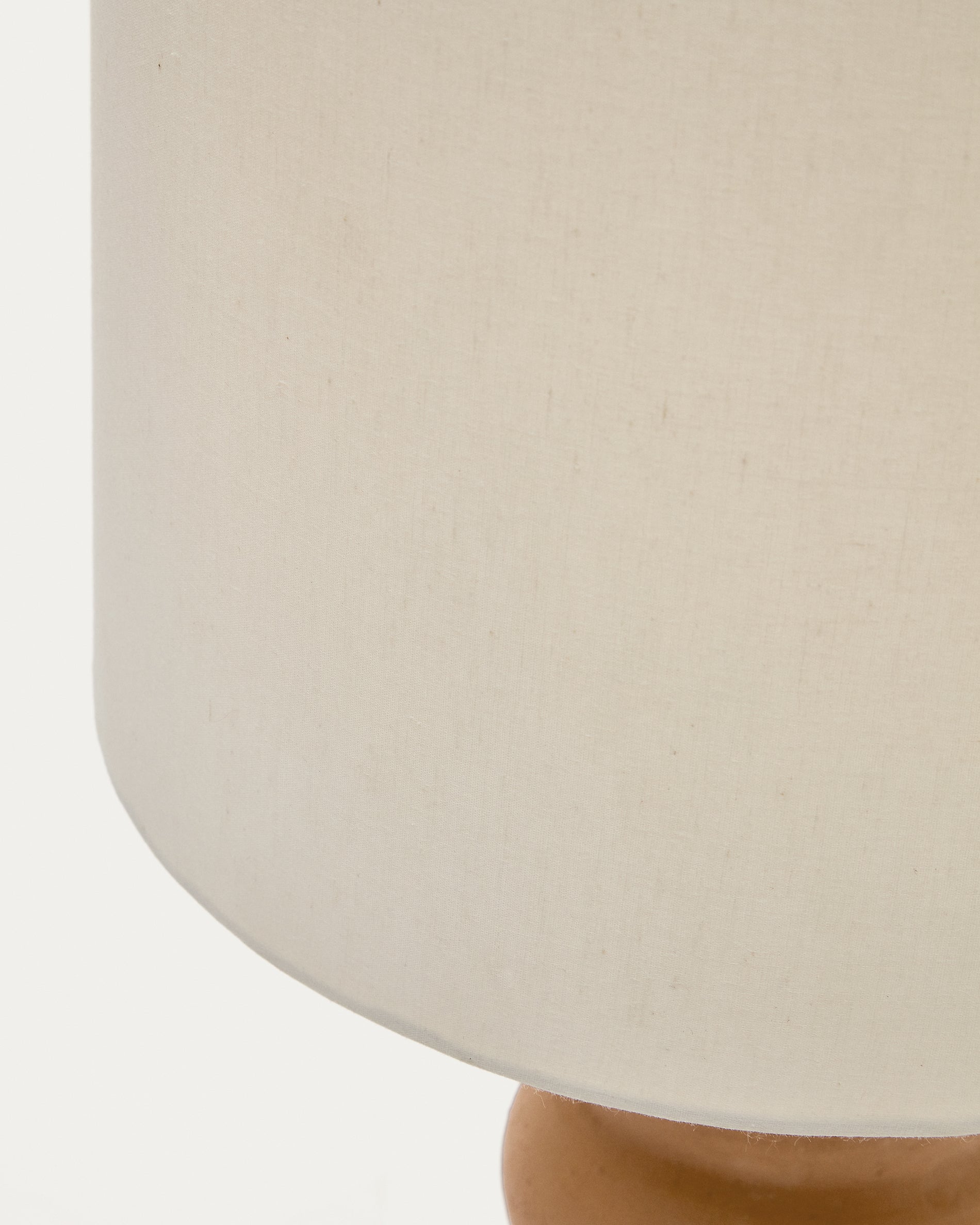 Madsen terracotta table lamp with white shade - Detail