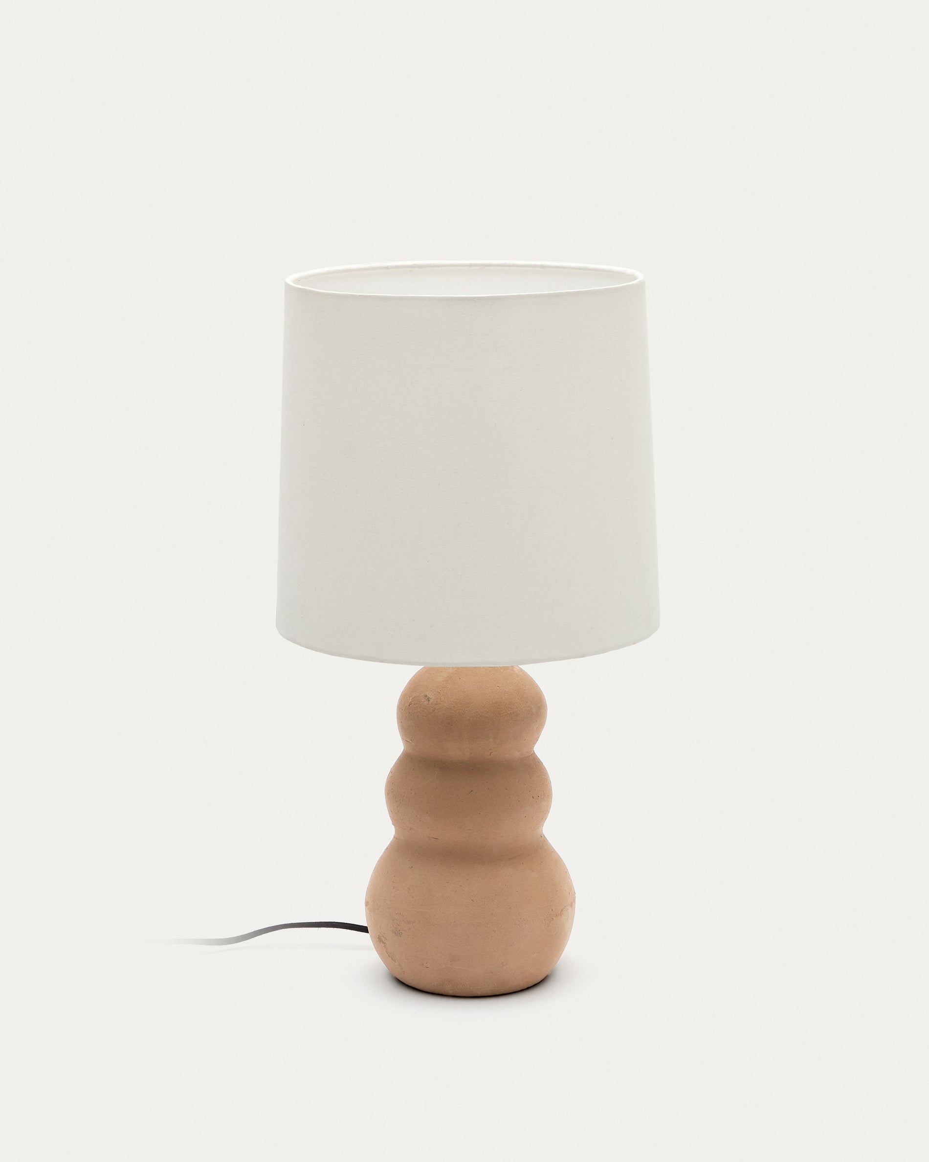 Madsen terracotta table lamp with white shade - Product View