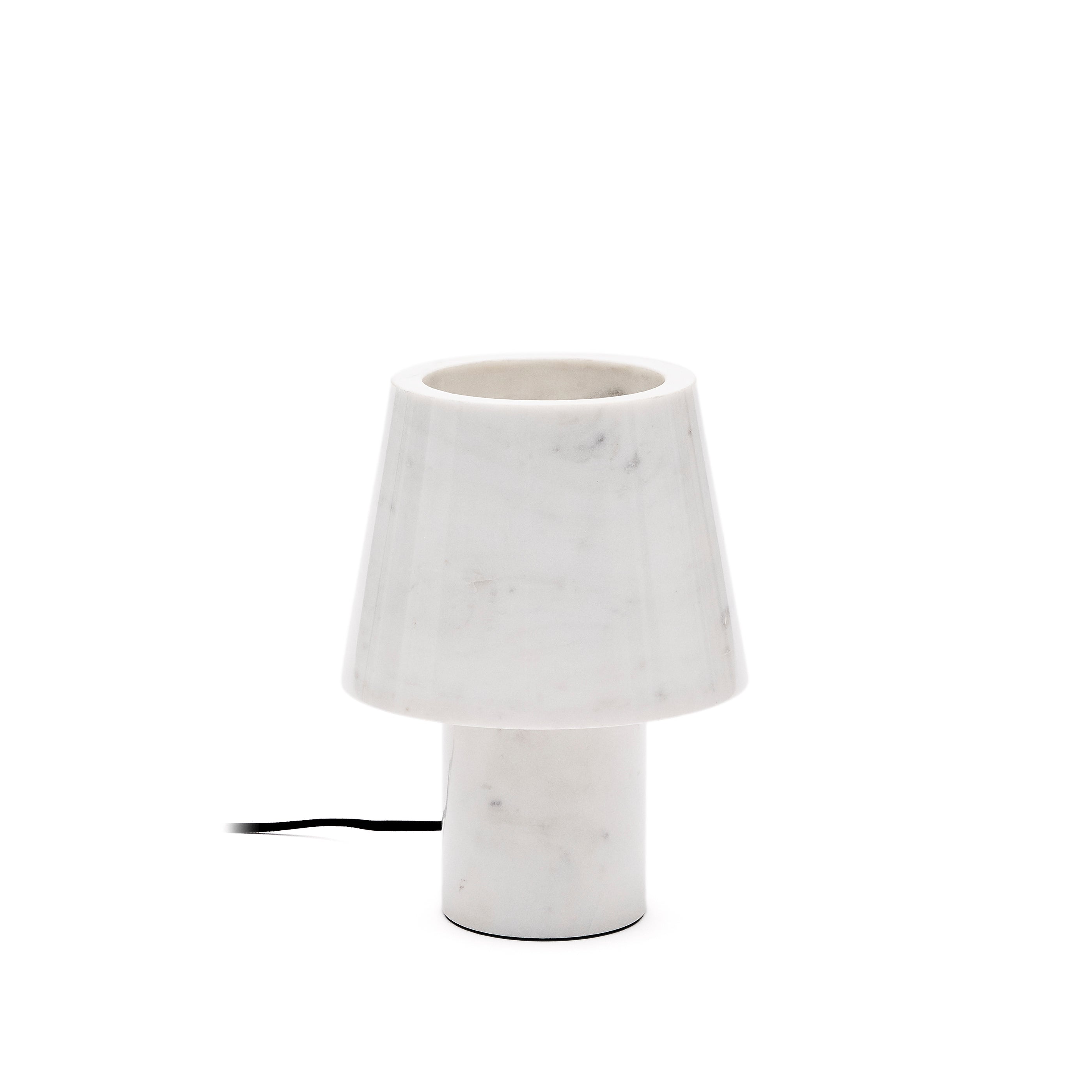 Alaro white marble table lamp - Product Image