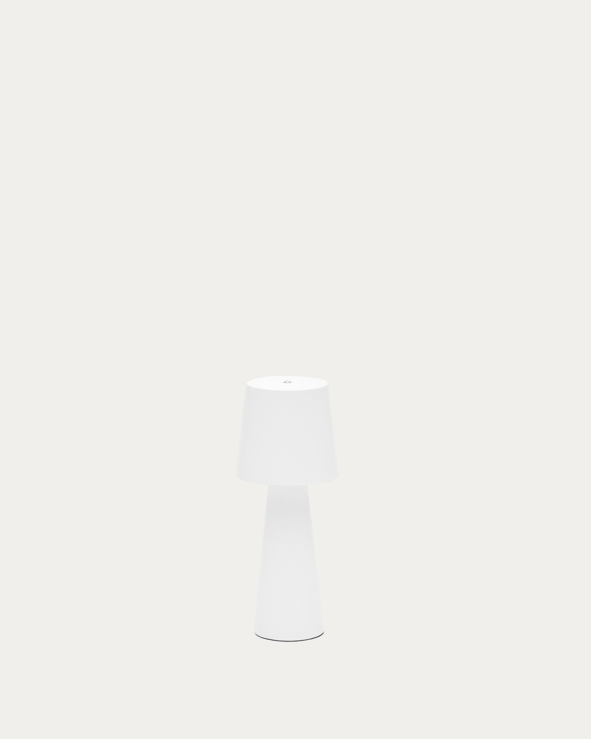 Arenys small outdoor metal table lamp in a white painted finish - Product View