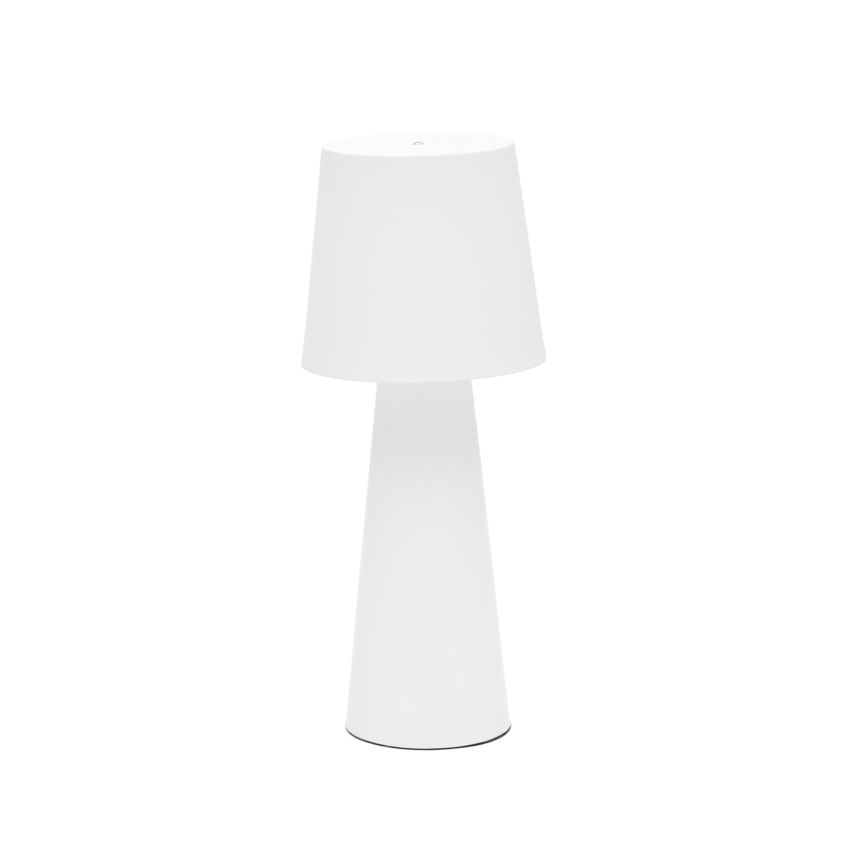 Arenys large outdoor metal table lamp in a white painted finish - Product Image