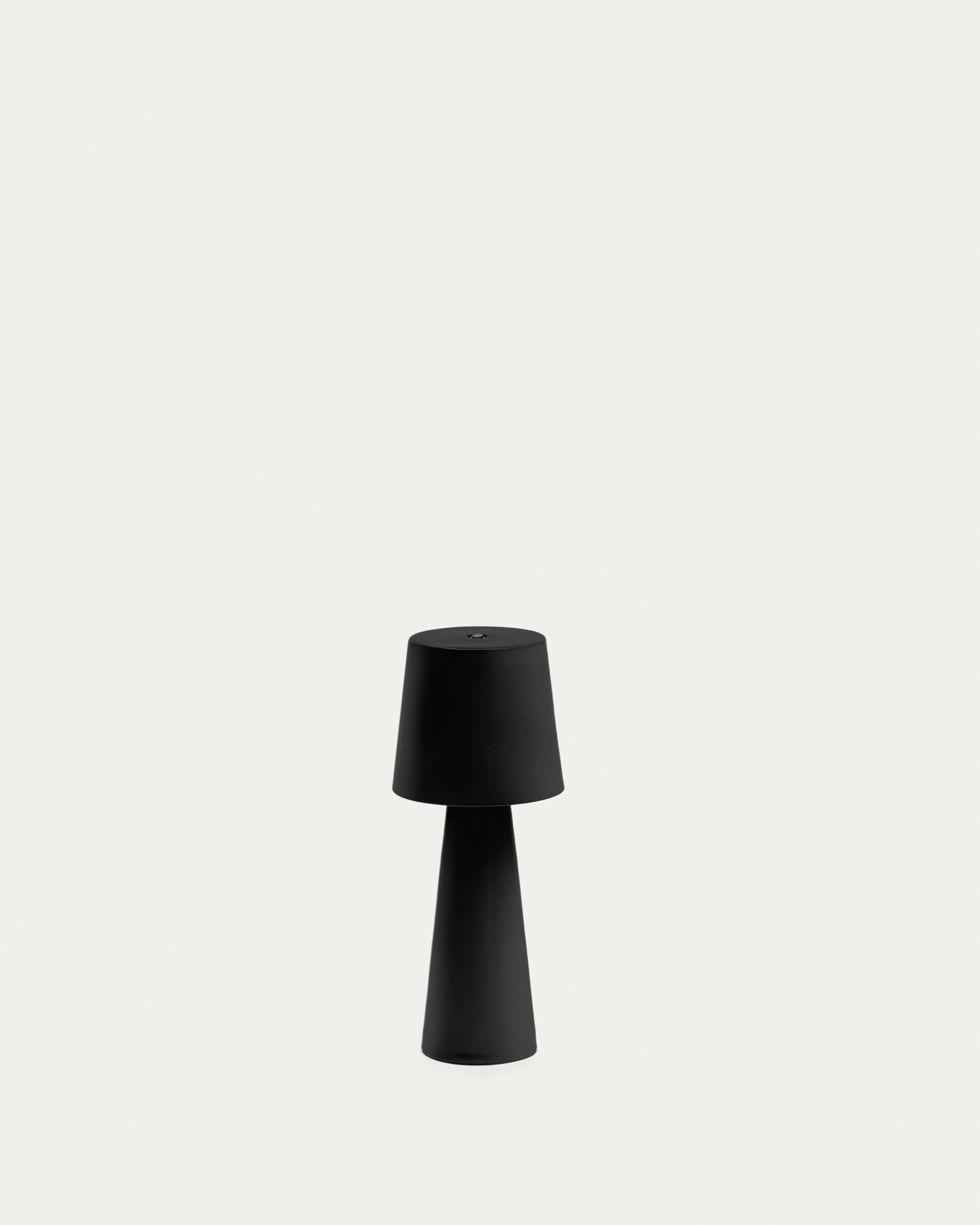 Arenys small outdoor metal table lamp in a black painted finish - Product View