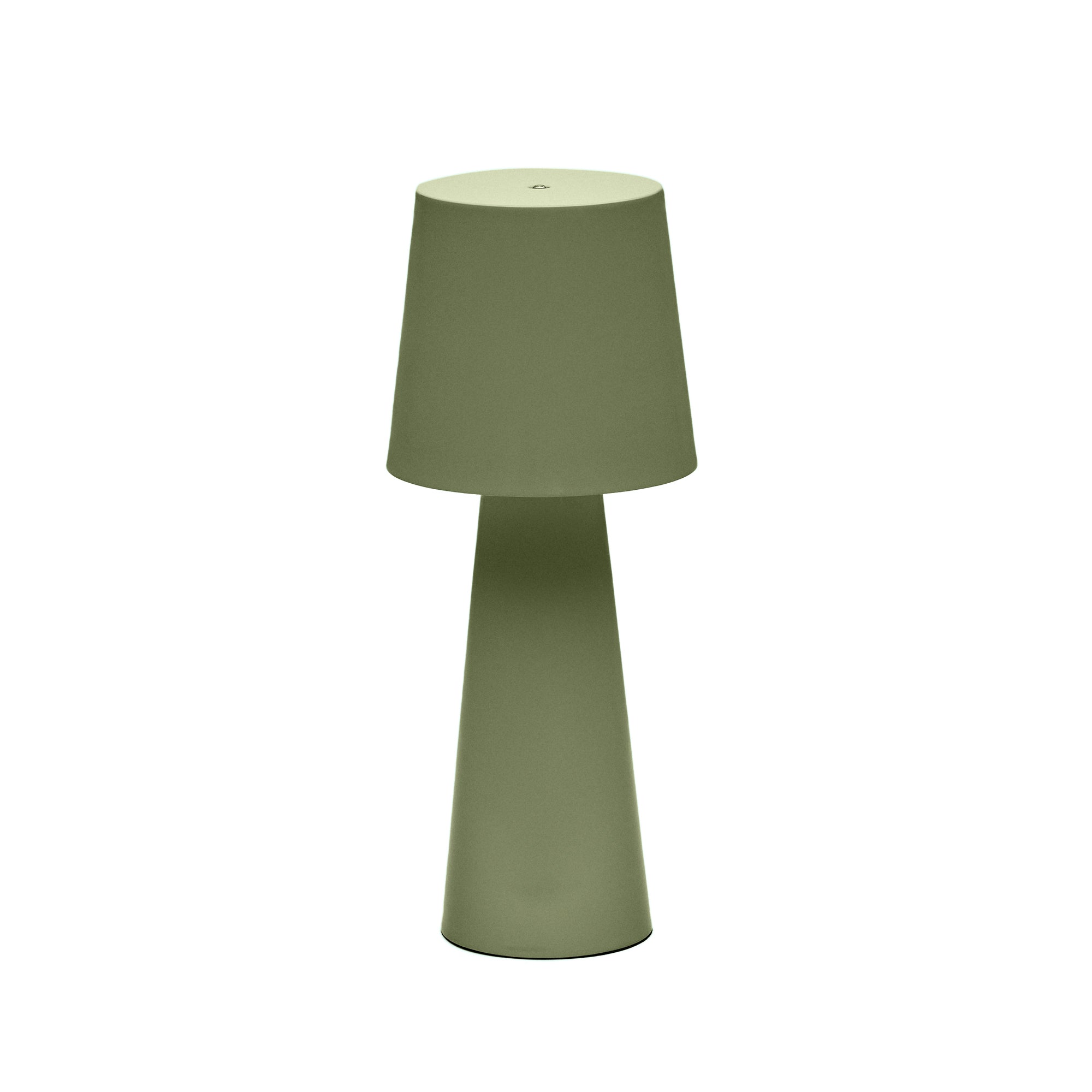 Arenys large outdoor metal table lamp in a green painted finish - Product Image