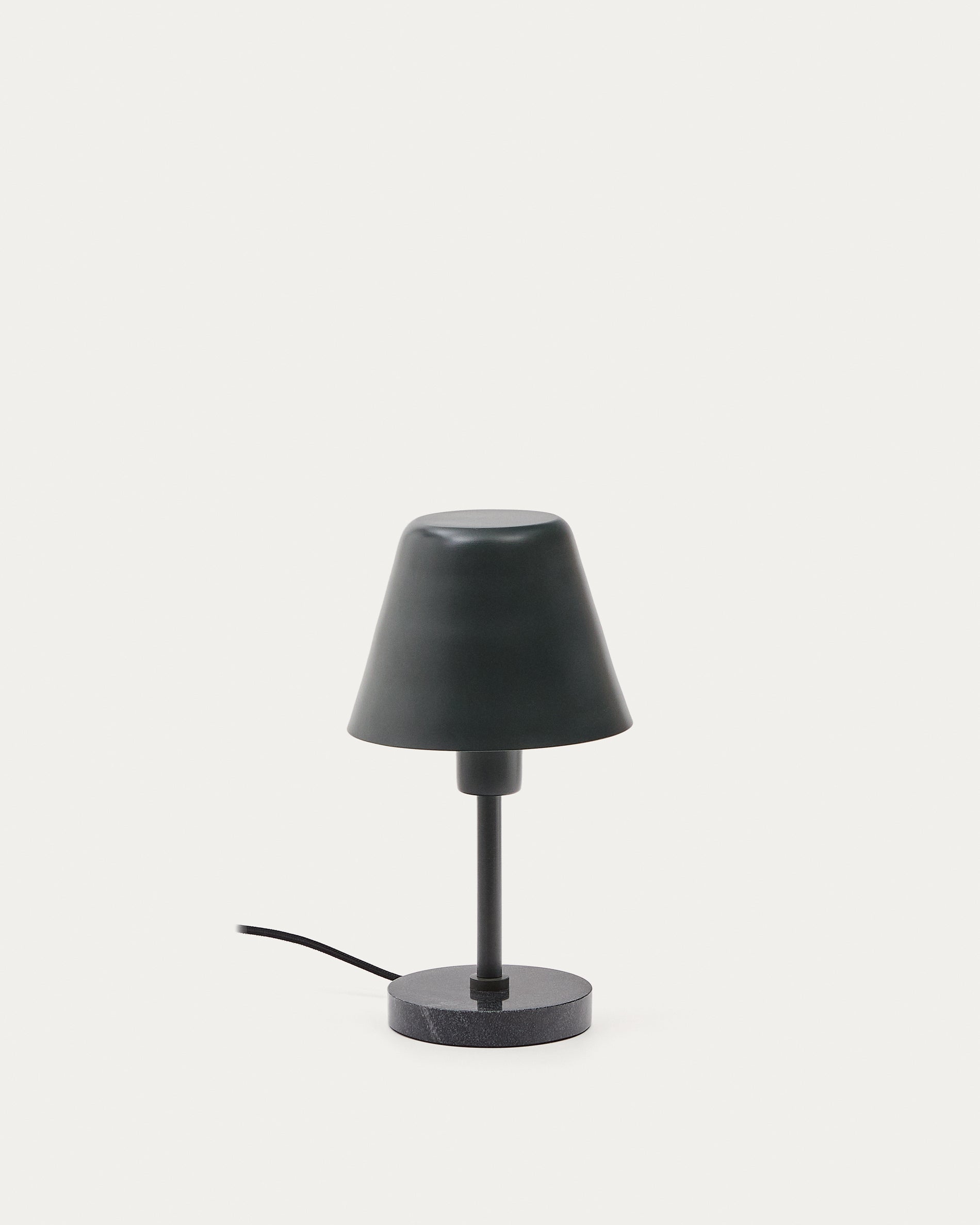 Calina table lamp in green metal and black marble - Product View