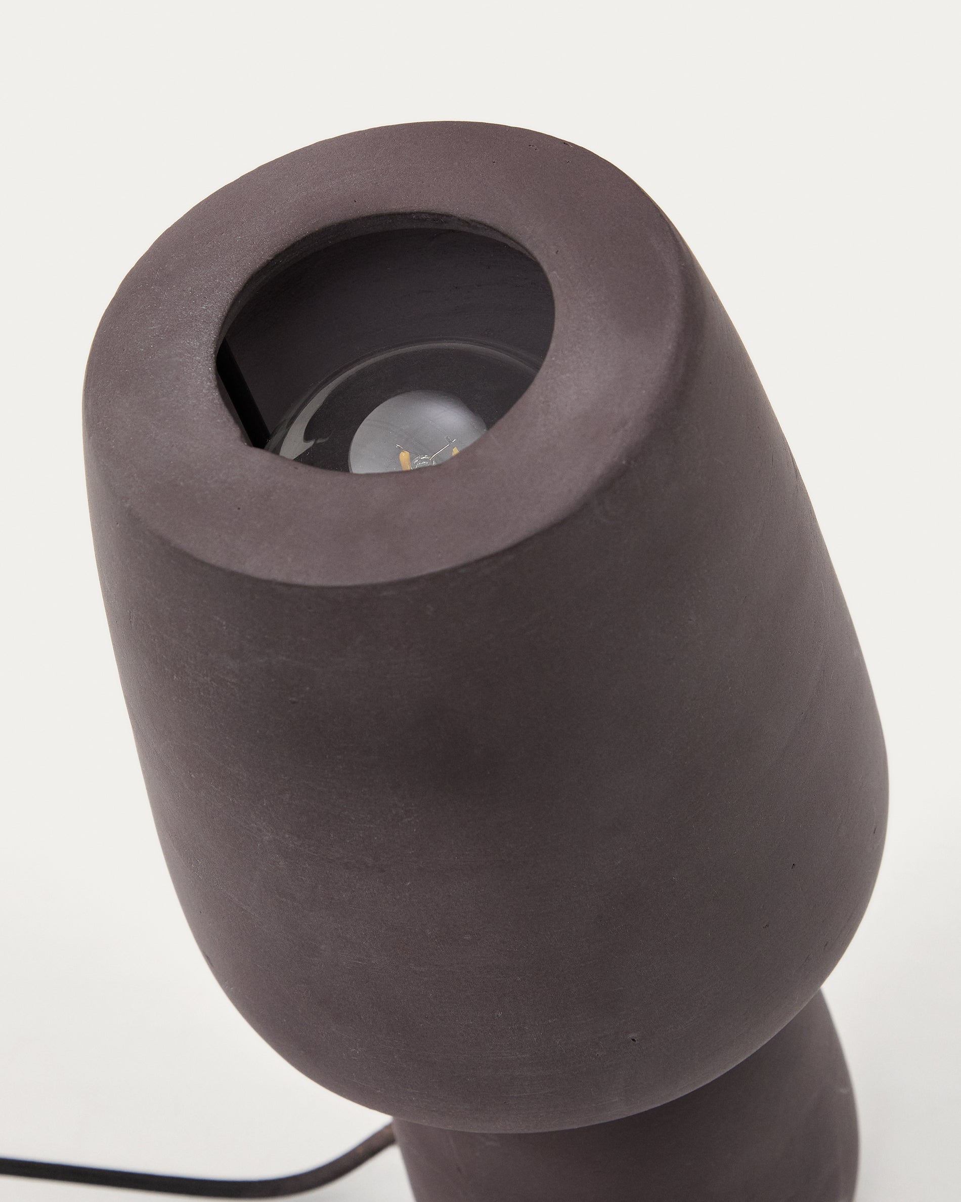 Tandy brown terracotta table lamp - Detail