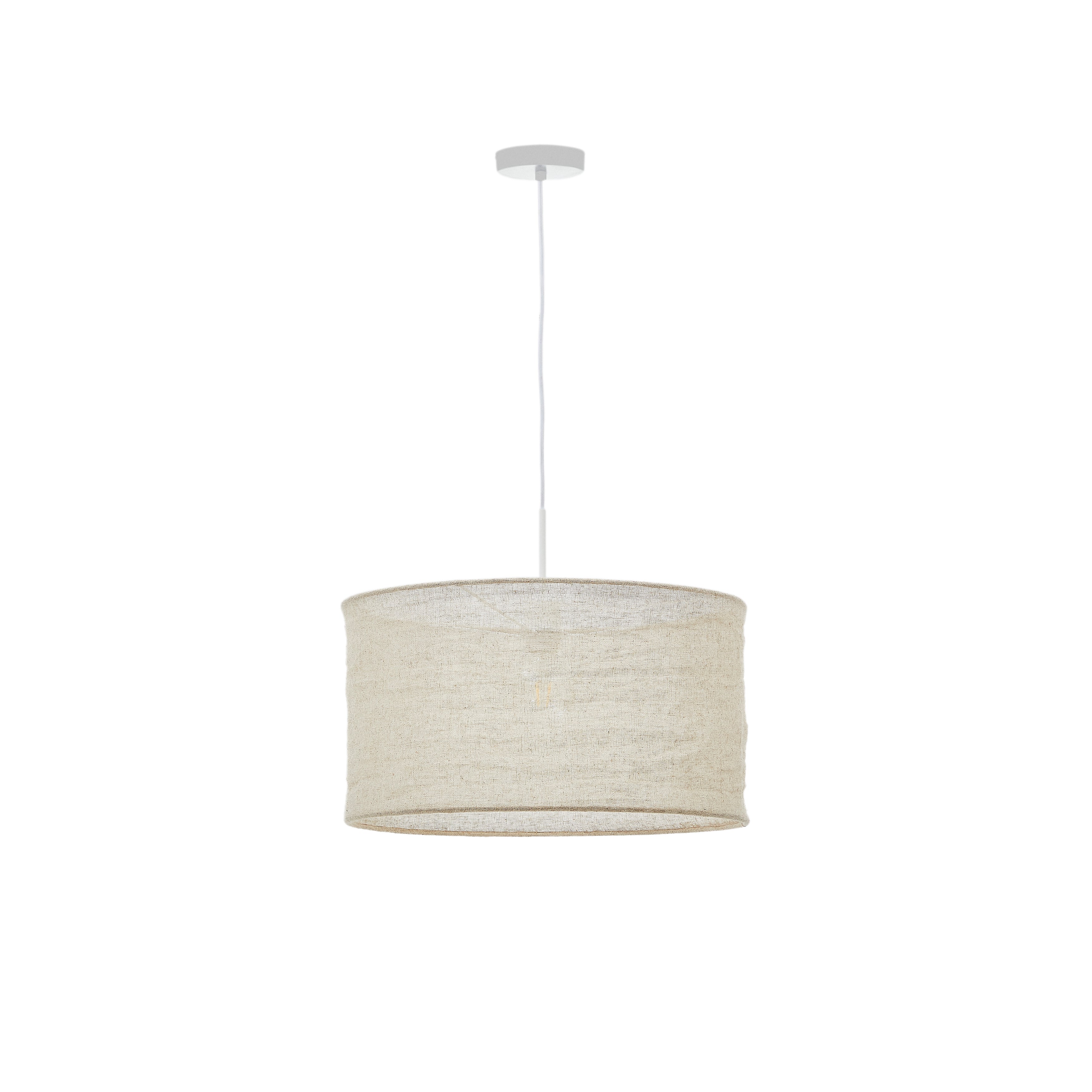 Mariela linen ceiling lamp shade in a beige finish Ø 50 x 30 cm - Product Image