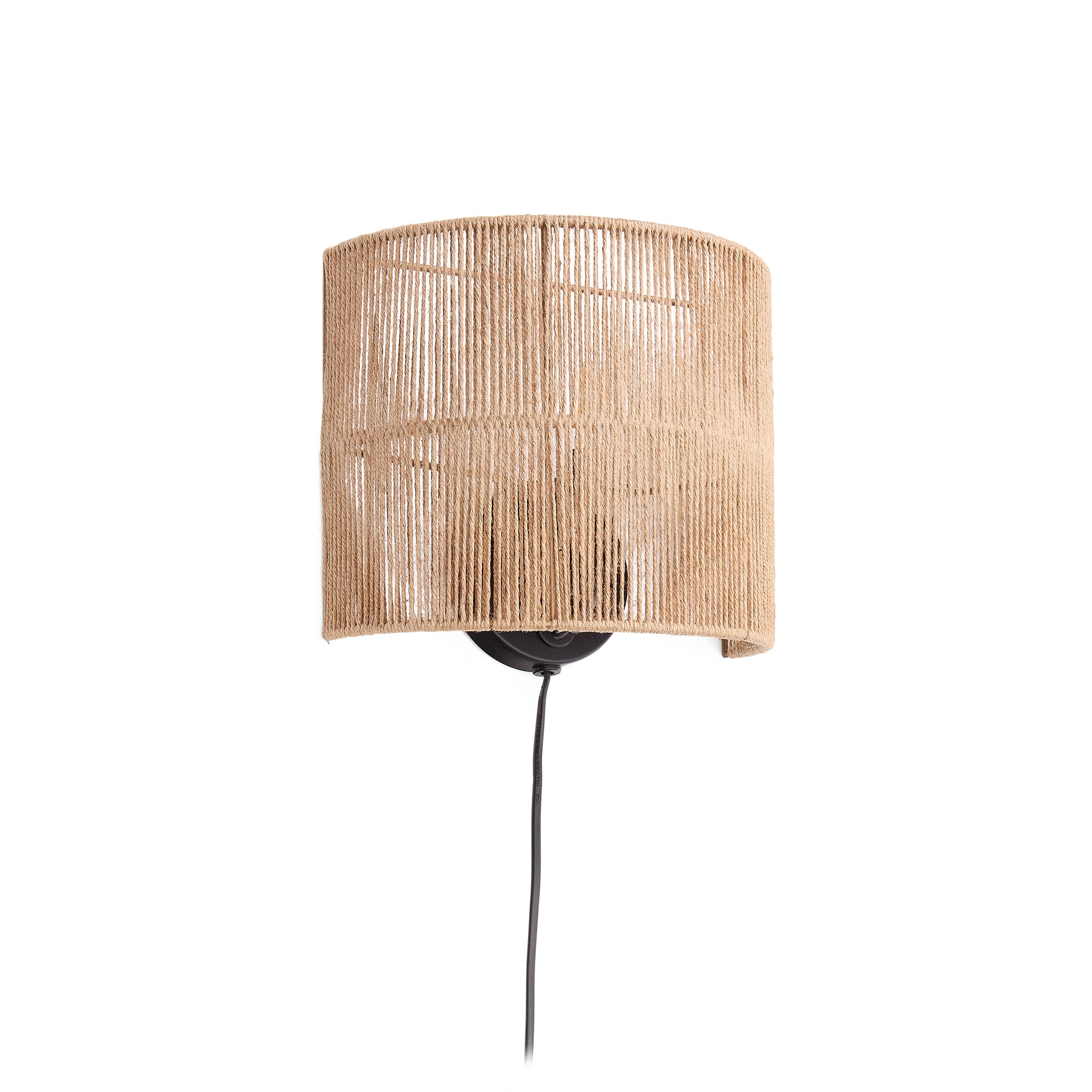 Canar wall light made of jute with a natural finish - Product Image
