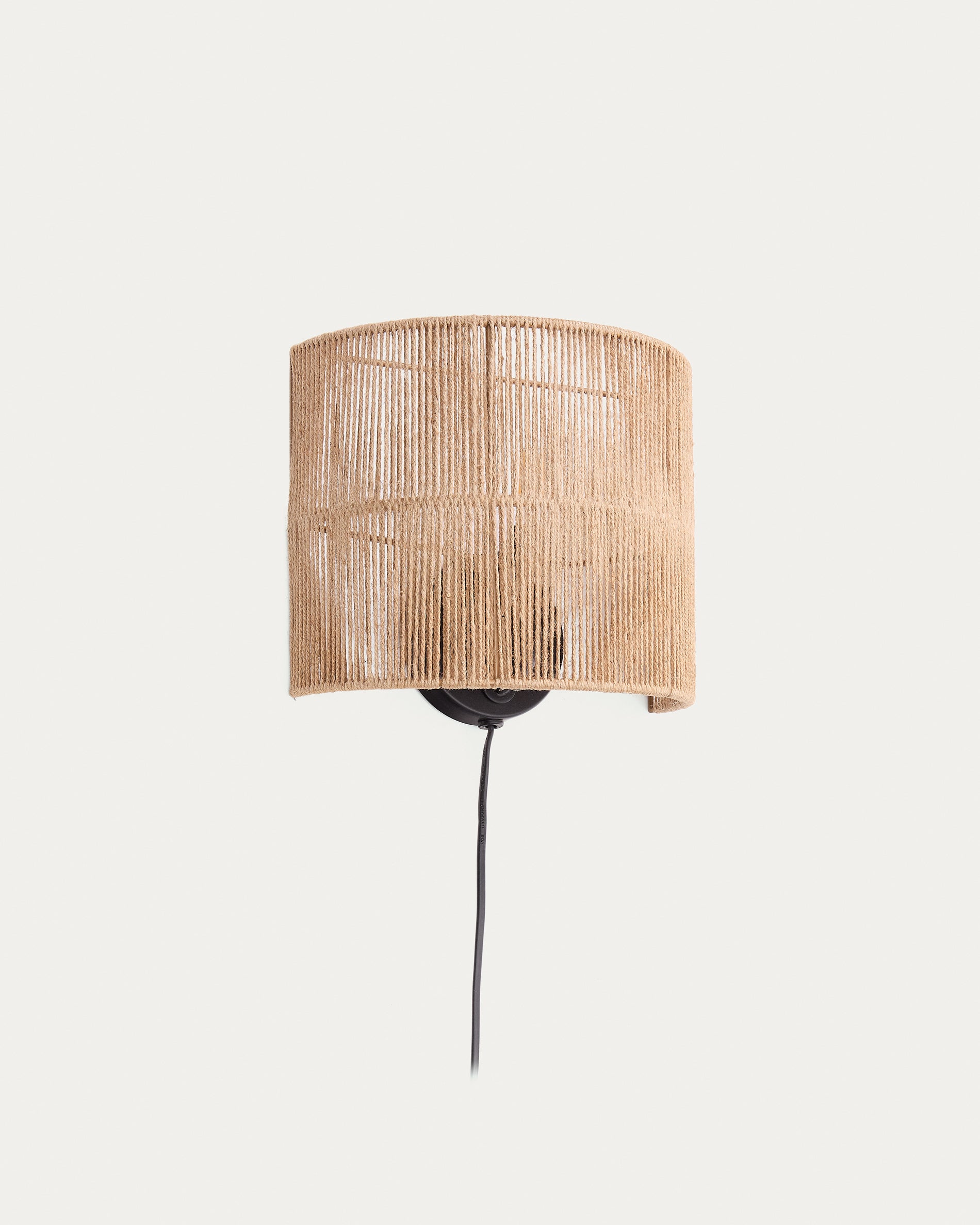 Canar wall light made of jute with a natural finish - Product View