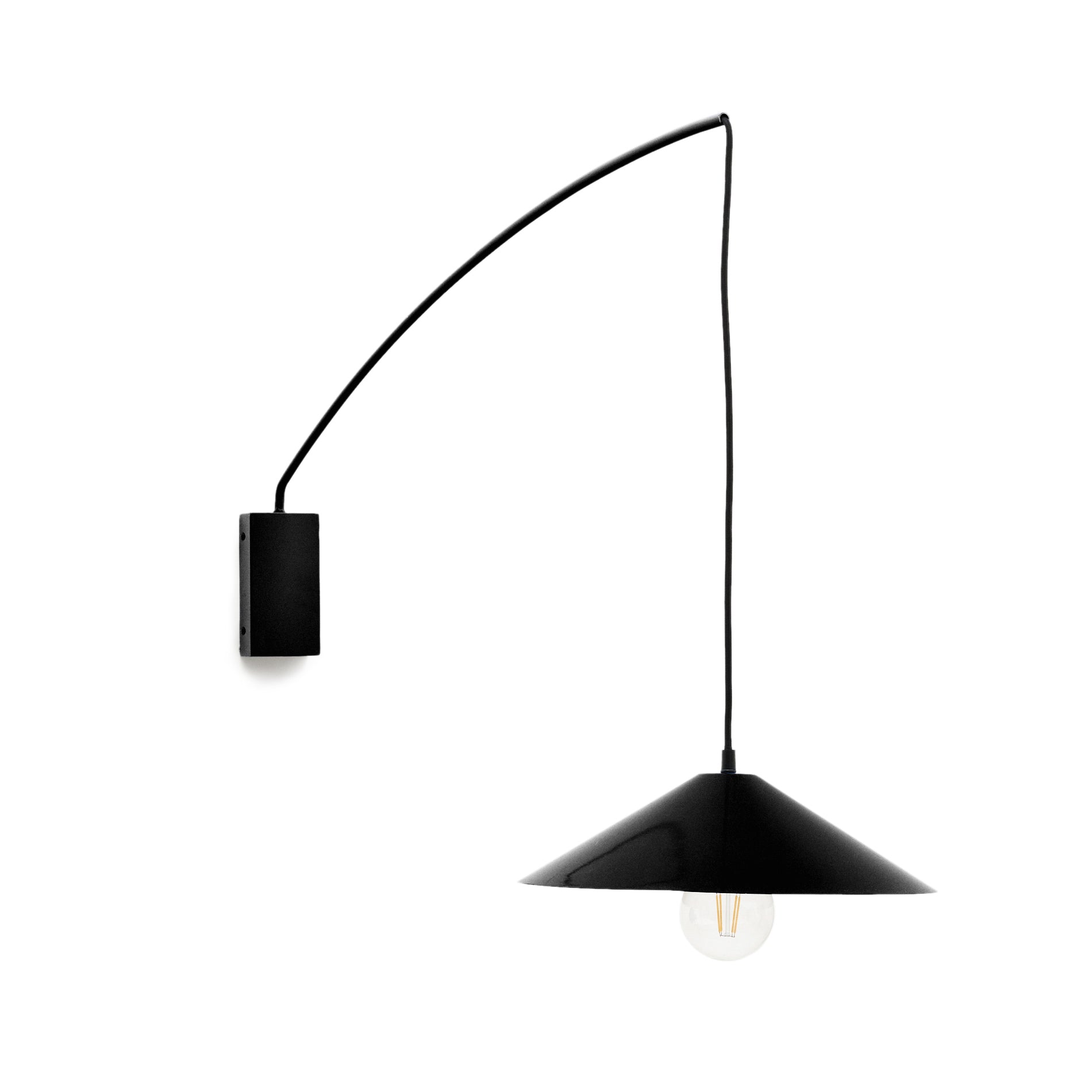 Kally wall lamp in a black painted finish - Product Image