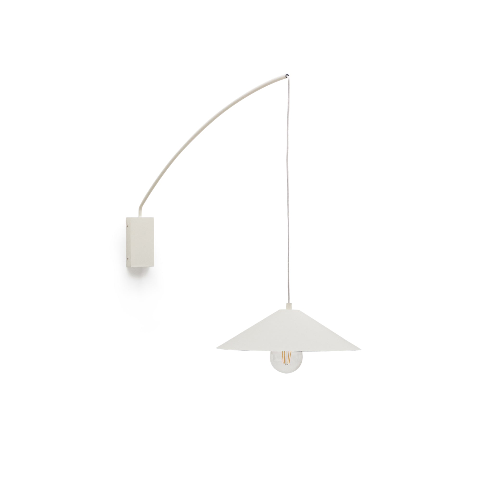Kally wall lamp in a beige painted finish - Product Image