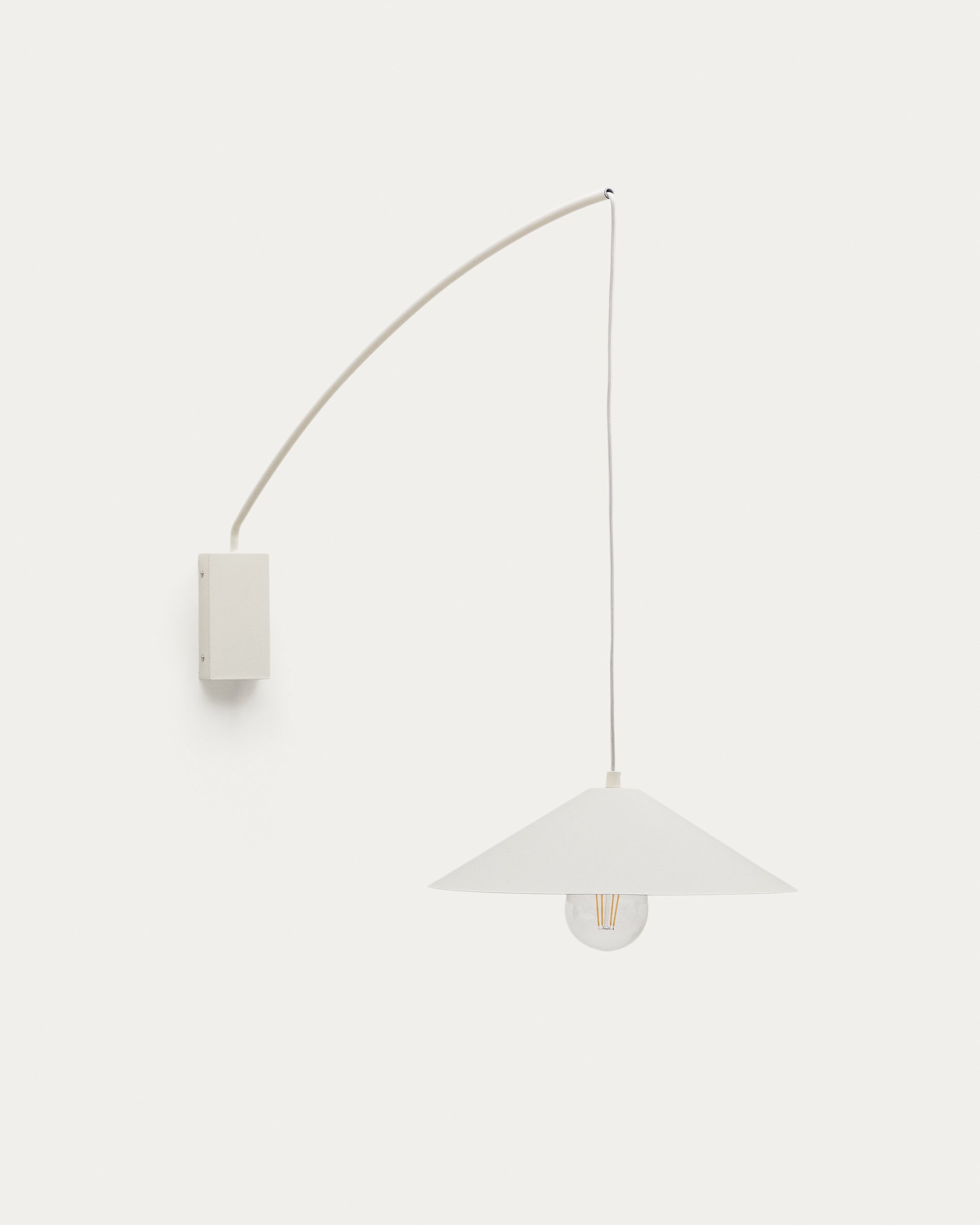 Kally wall lamp in a beige painted finish - Product View