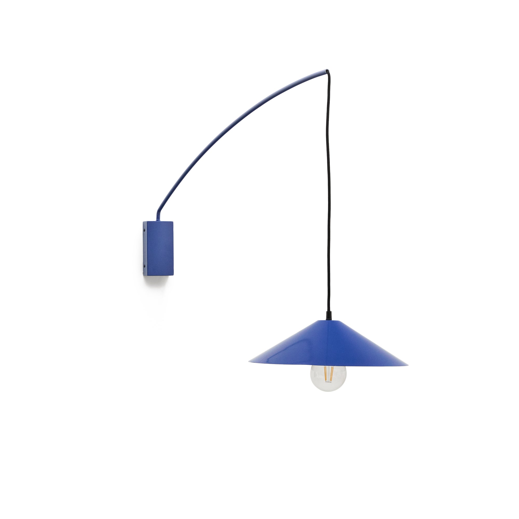 Kally wall lamp in a blue painted finish - Product Image