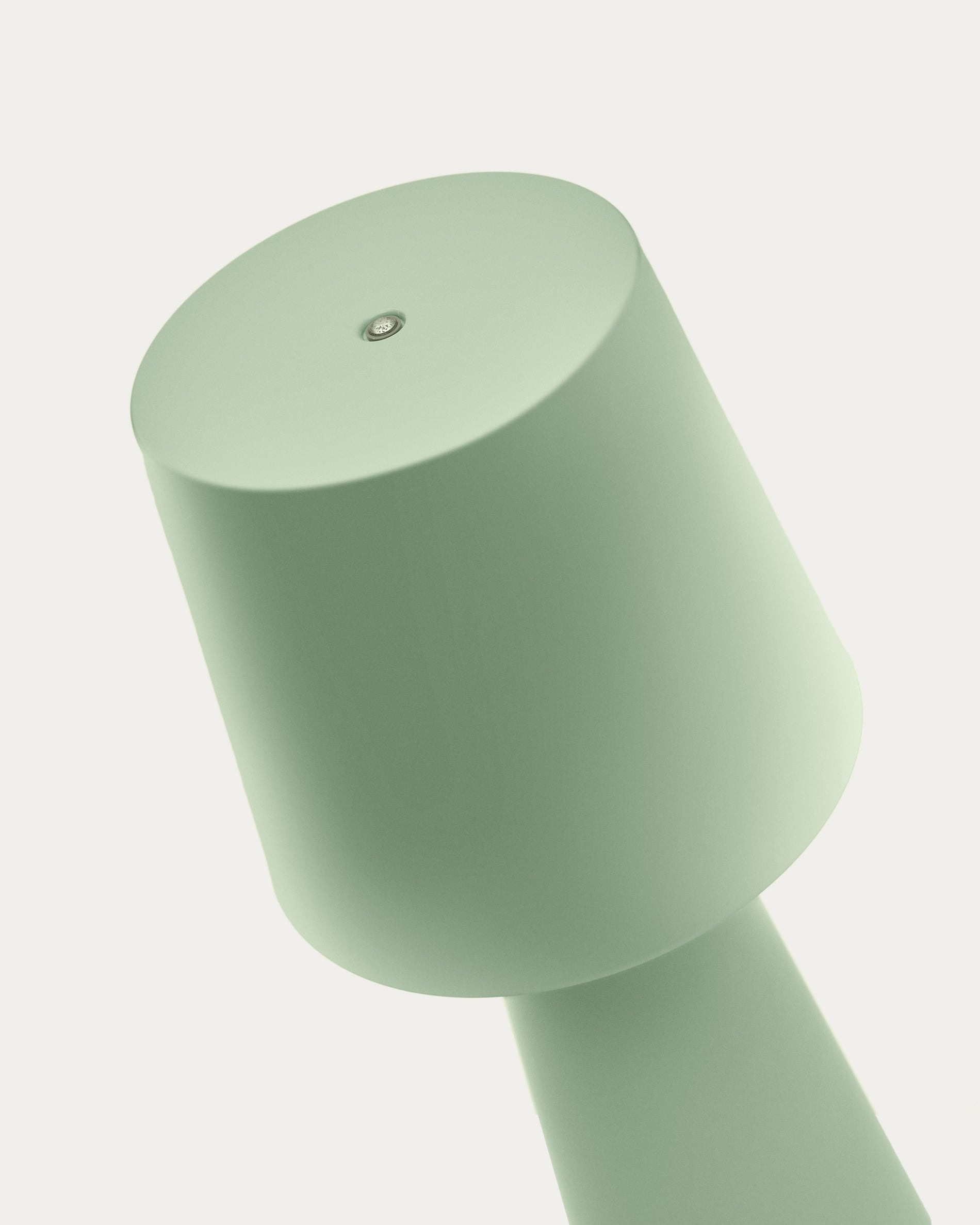Arenys large outdoor metal table lamp in a turquoise painted finish - Detail