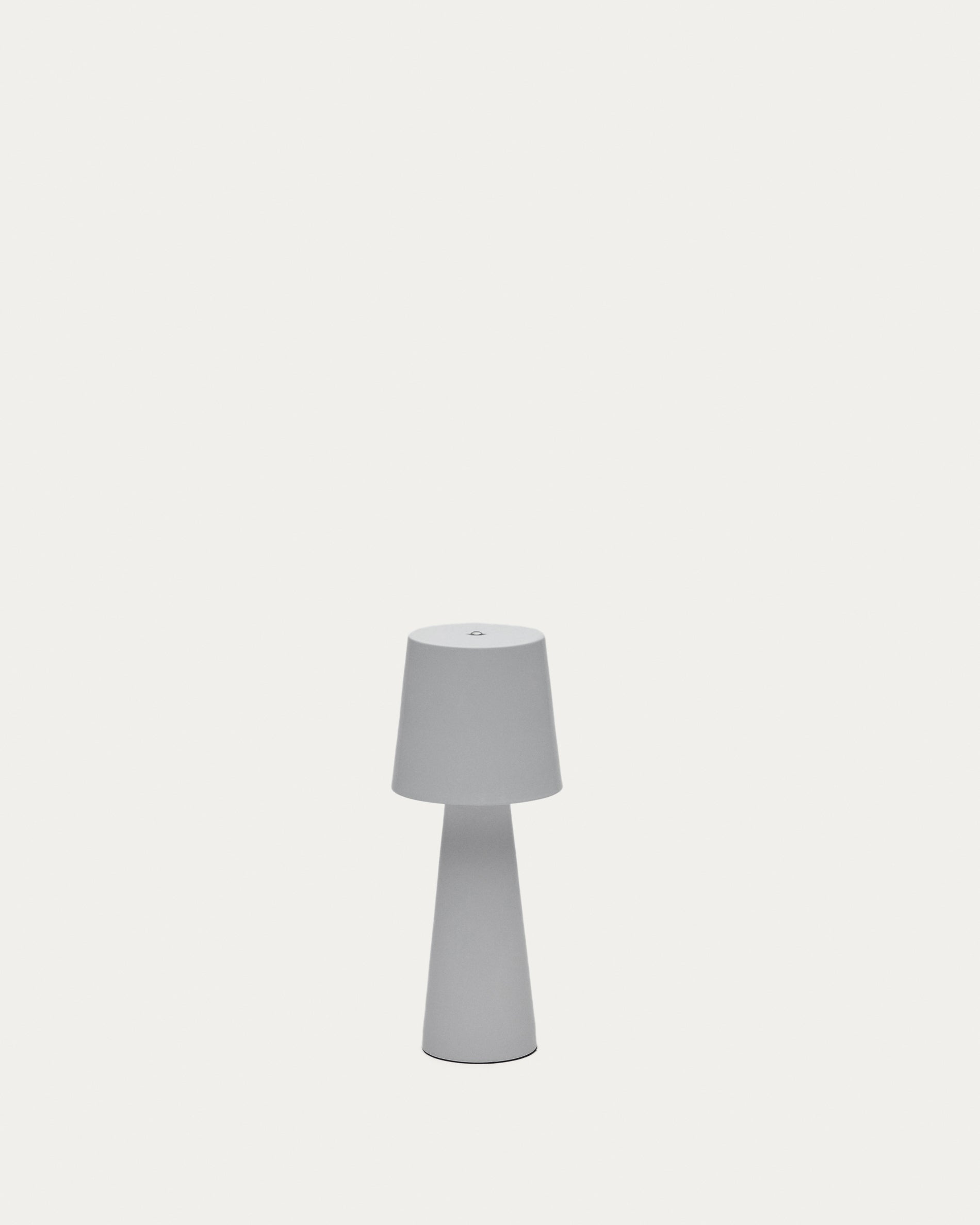 Arenys small outdoor metal table lamp in a grey painted finish - Product View
