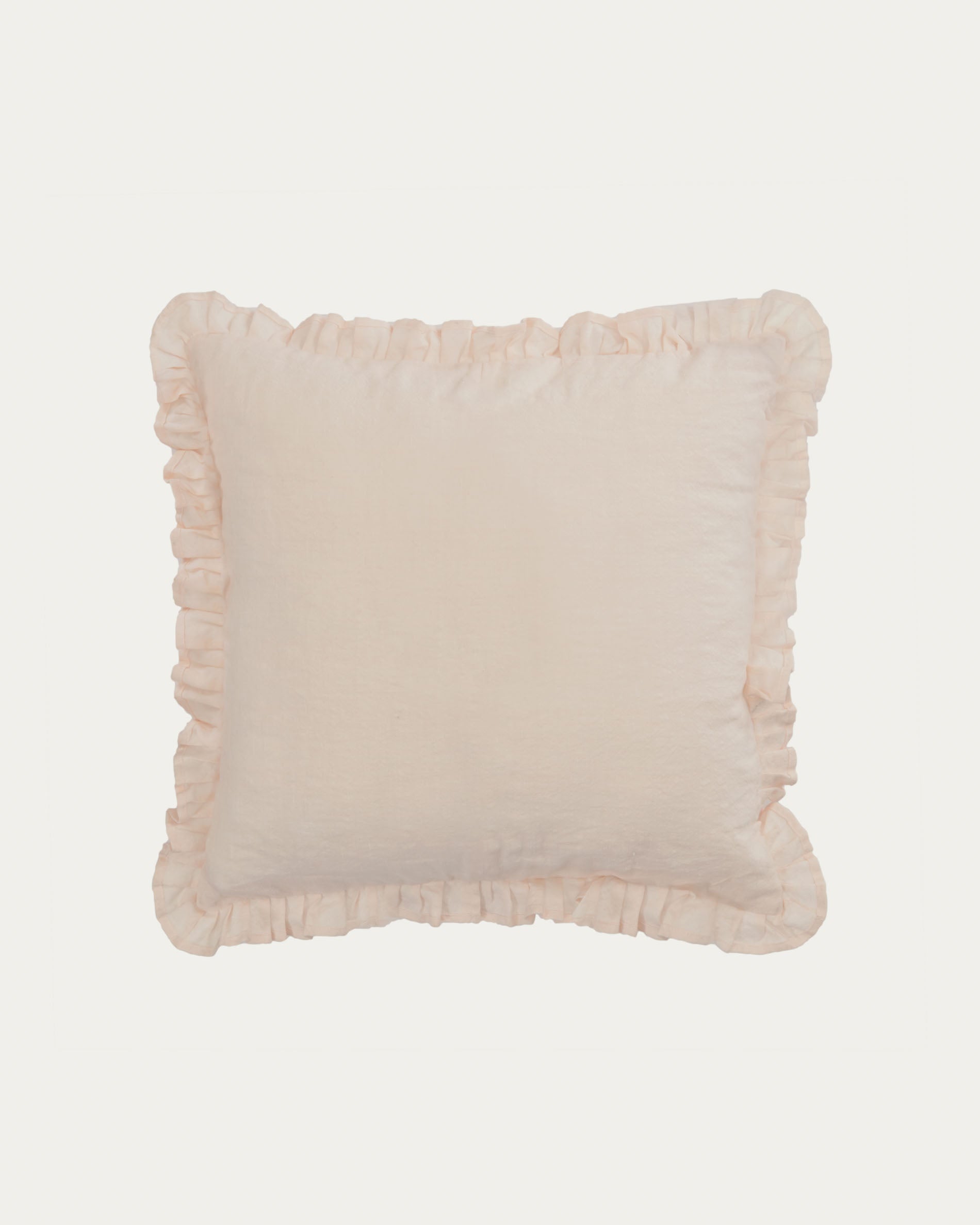 Nacha cotton and linen cushion cover in pink 45 x 45 cm - Product View