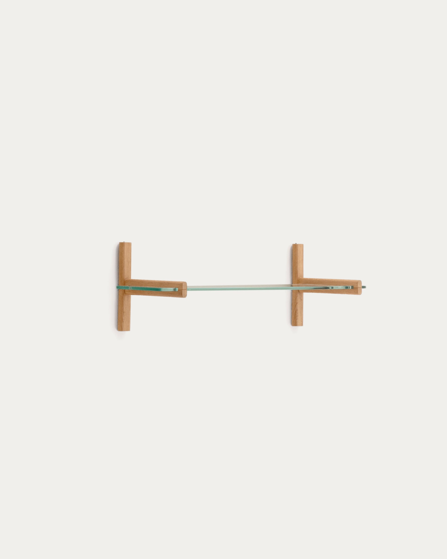 Sitra modular shelf, 1 glass shelf and FSC Mix Credit solid oak wood, 90 cm - Product View