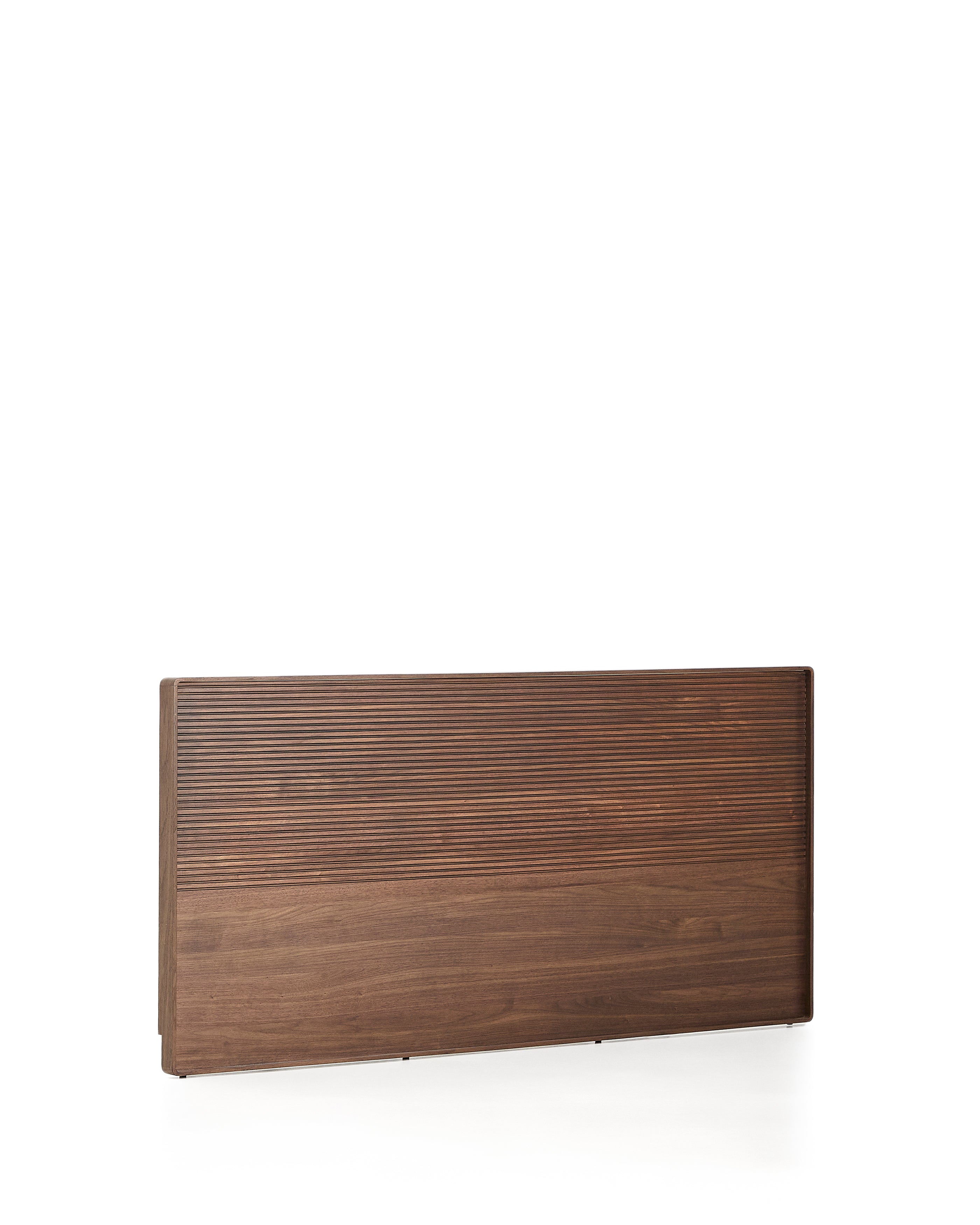 Norlen headboard in walnut veneer with dark finish and LED light for bed up to 180 cm FSC Mix Credit - Product Image