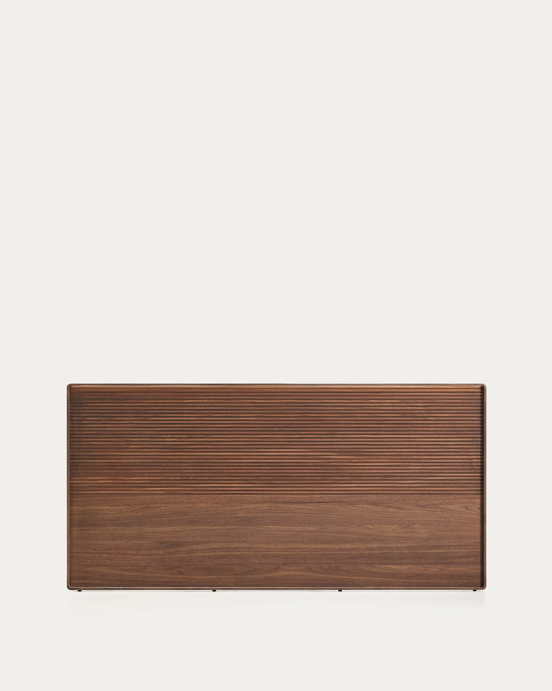 Norlen headboard in walnut veneer with dark finish and LED light for bed up to 180 cm FSC Mix Credit - Product View
