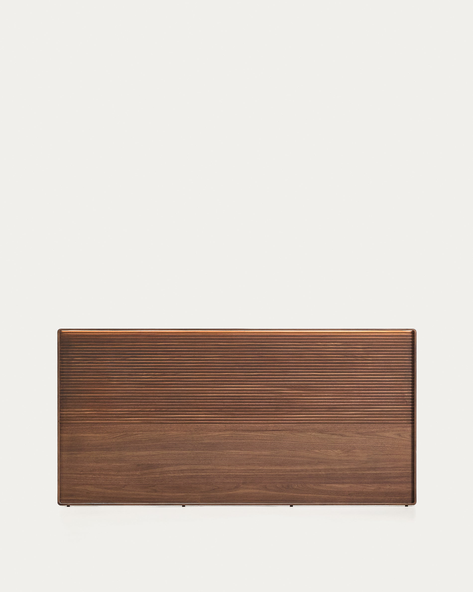 Norlen headboard in walnut veneer with dark finish and LED light for bed up to 180 cm FSC Mix Credit - Product View