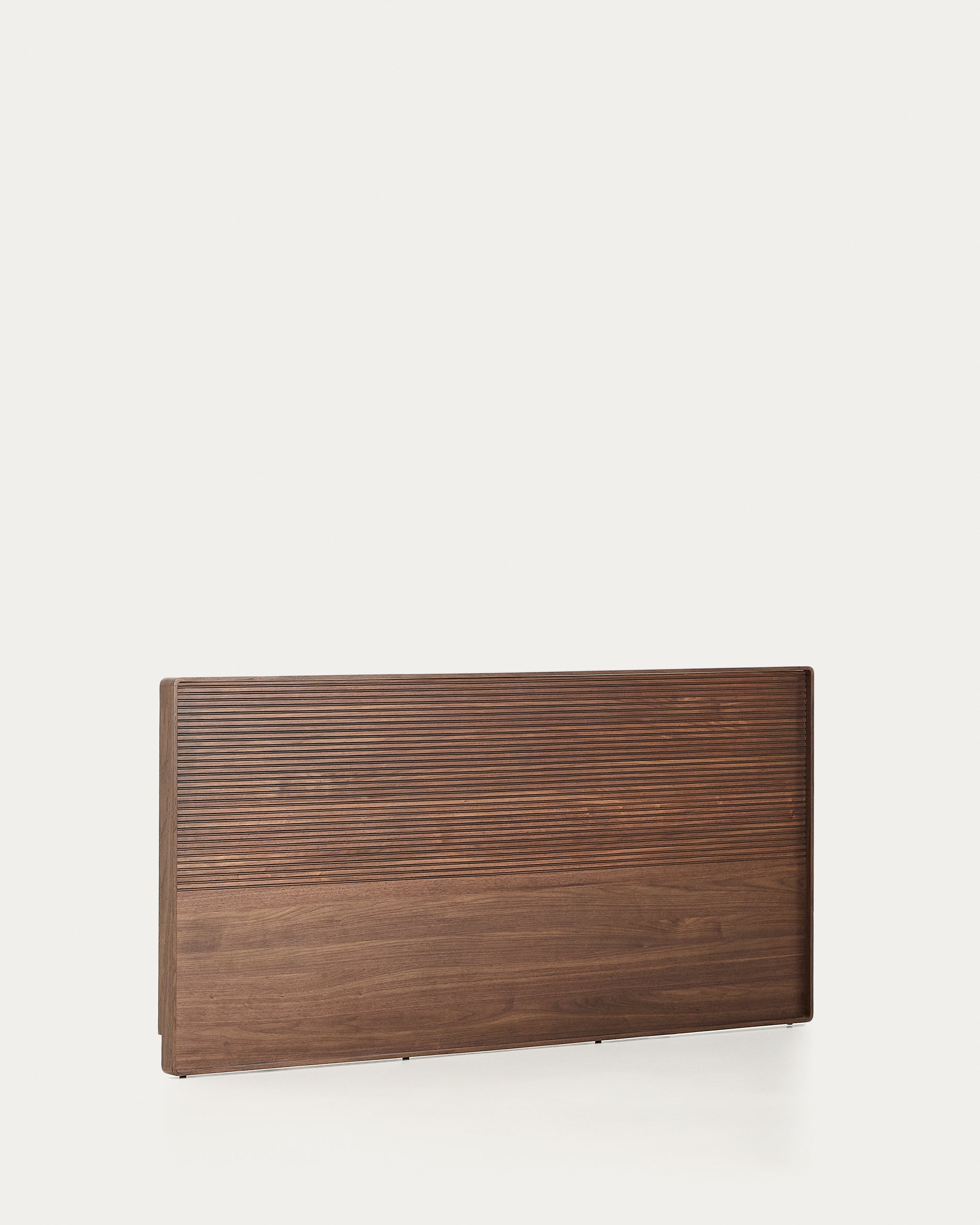 Norlen headboard in walnut veneer with dark finish and LED light for bed up to 180 cm FSC Mix Credit - Product View