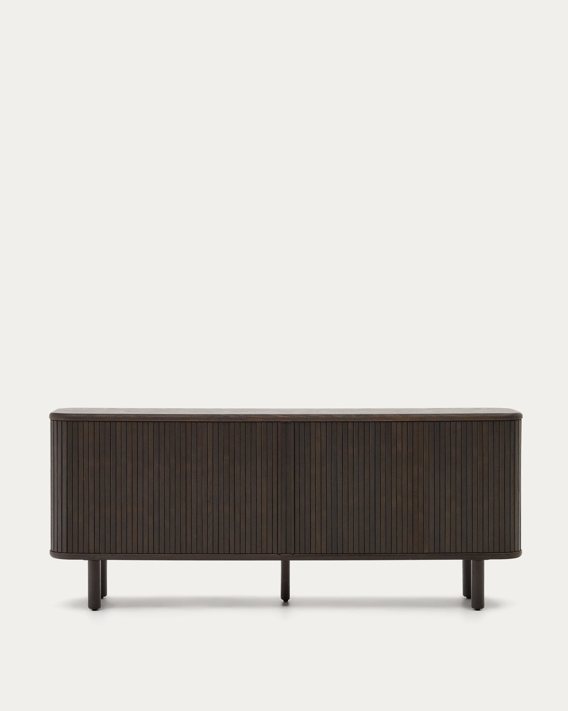 Mailen 2 door sideboard in ash veneer with a dark finish 180 x 75 cm - Product View