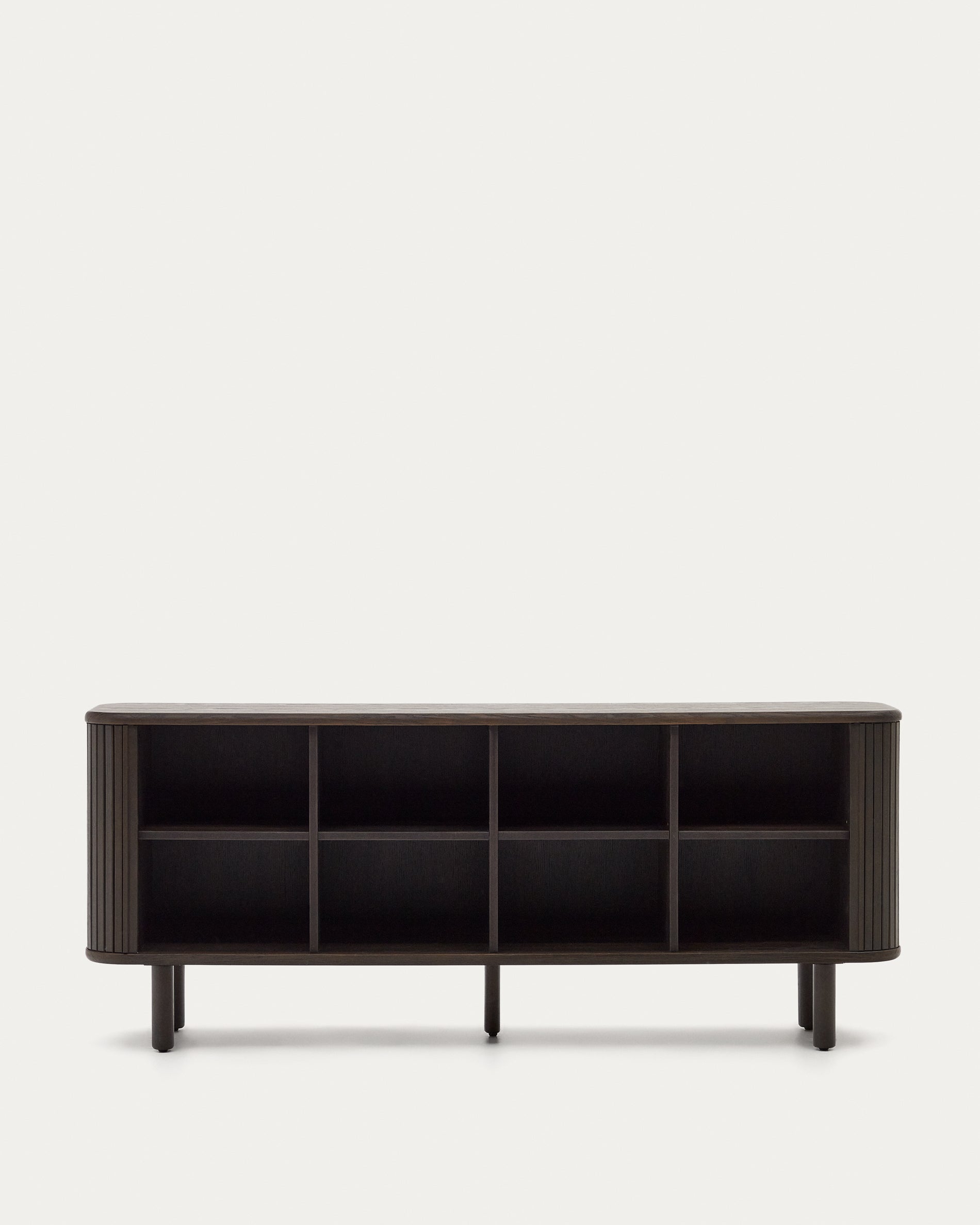 Mailen 2 door sideboard in ash veneer with a dark finish 180 x 75 cm - Product View