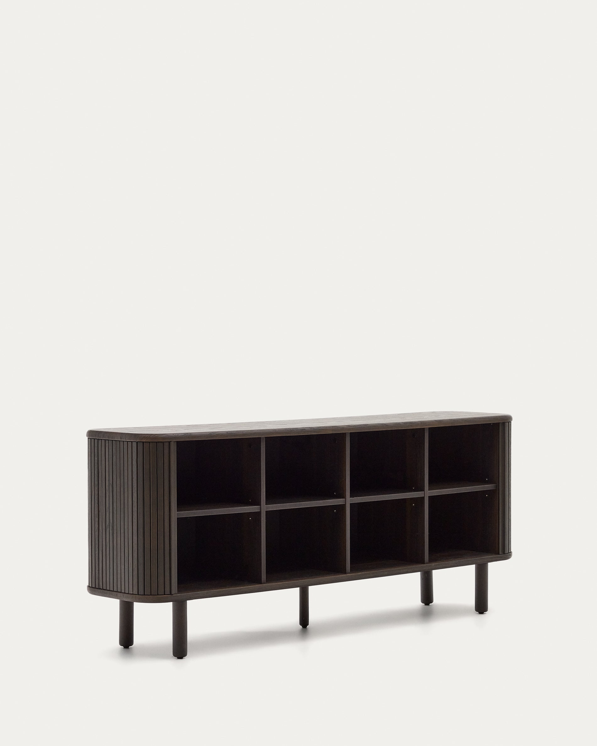 Mailen 2 door sideboard in ash veneer with a dark finish 180 x 75 cm - Product View