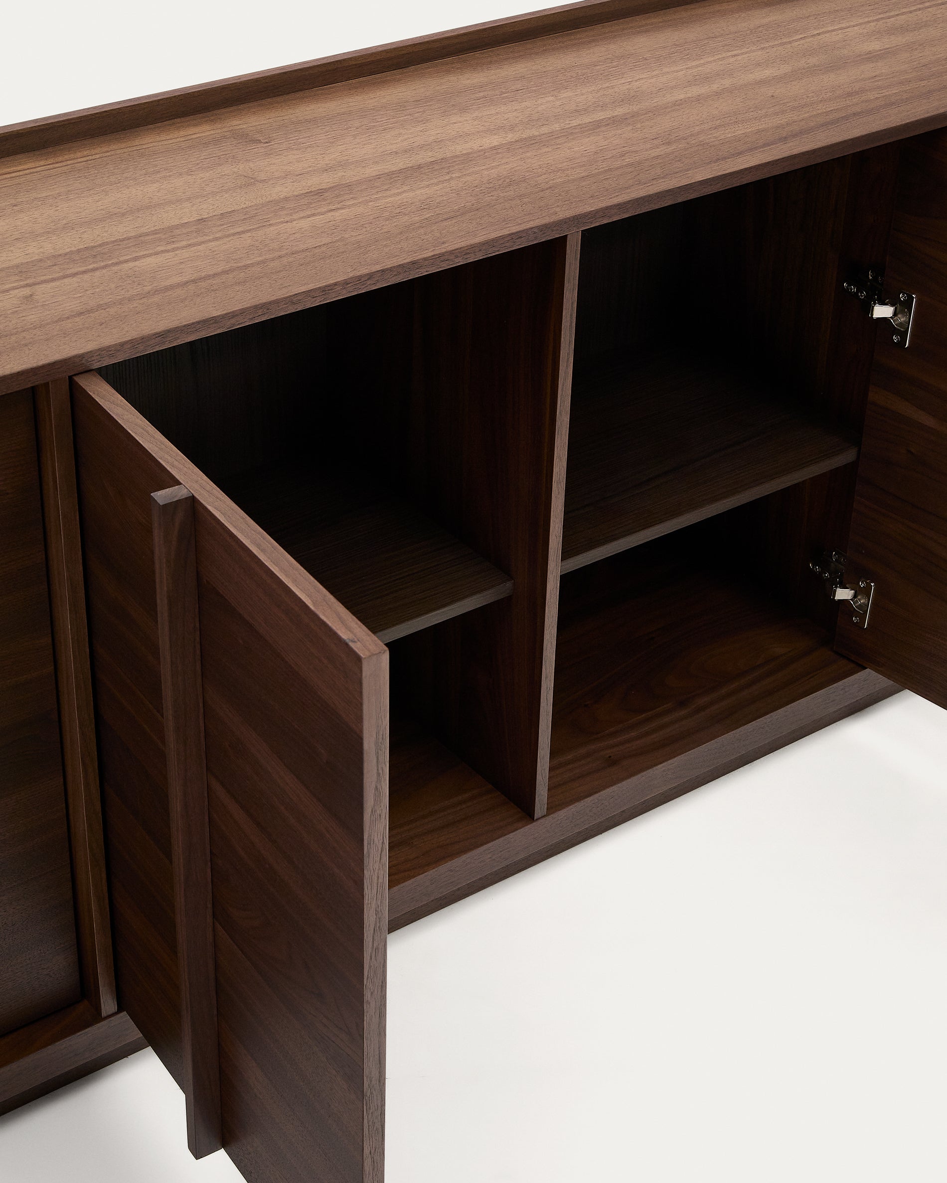 Onix sideboard with a walnut veneer in a dark finish, 200 x 80 cm FSC Mix Credit - Detail