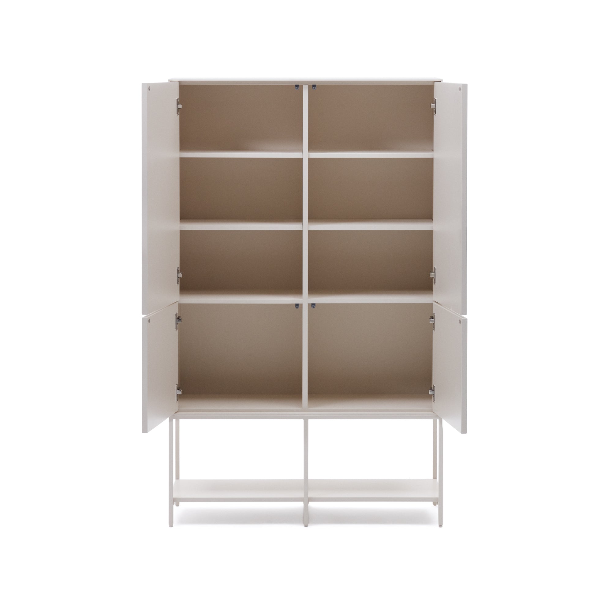 Vedrana 4-door tall sideboard white lacquered MDF 97.5 x 160 cm - Product Image