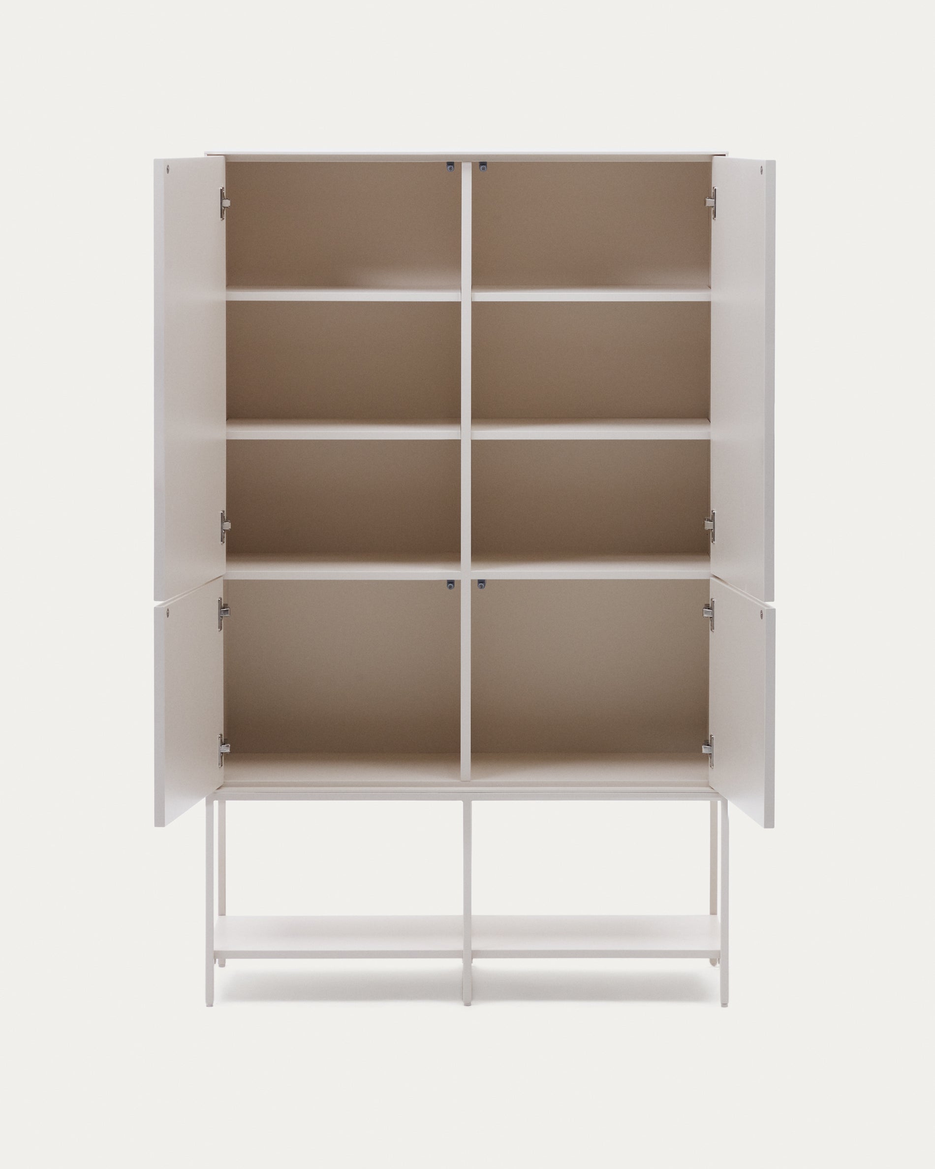 Vedrana 4-door tall sideboard white lacquered MDF 97.5 x 160 cm - Product View