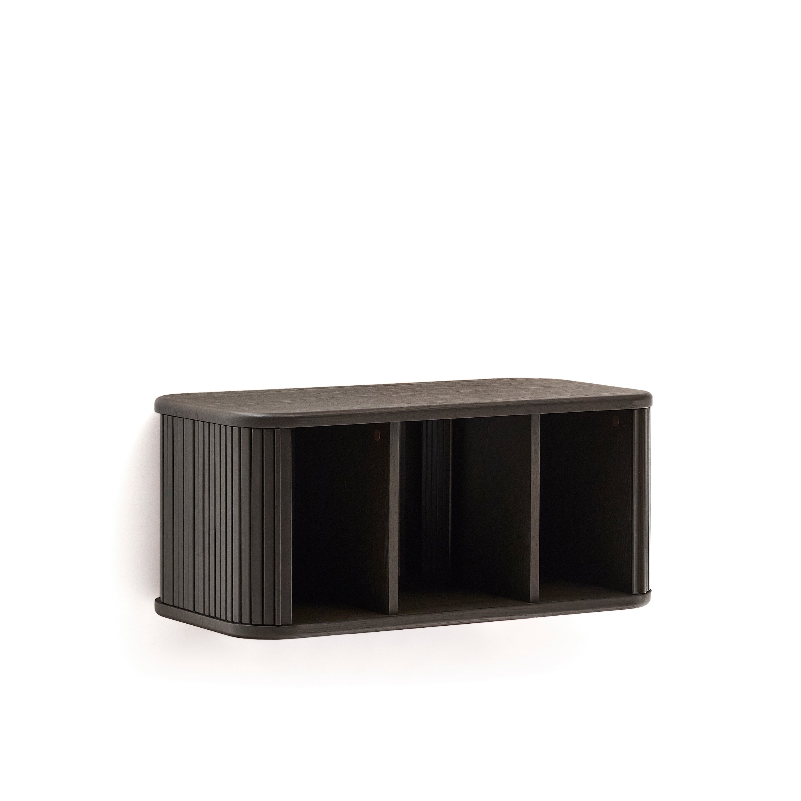 Mailen bathroom cupboard in ash veneer in a dark finish, 90 x 45 cm - Product Image