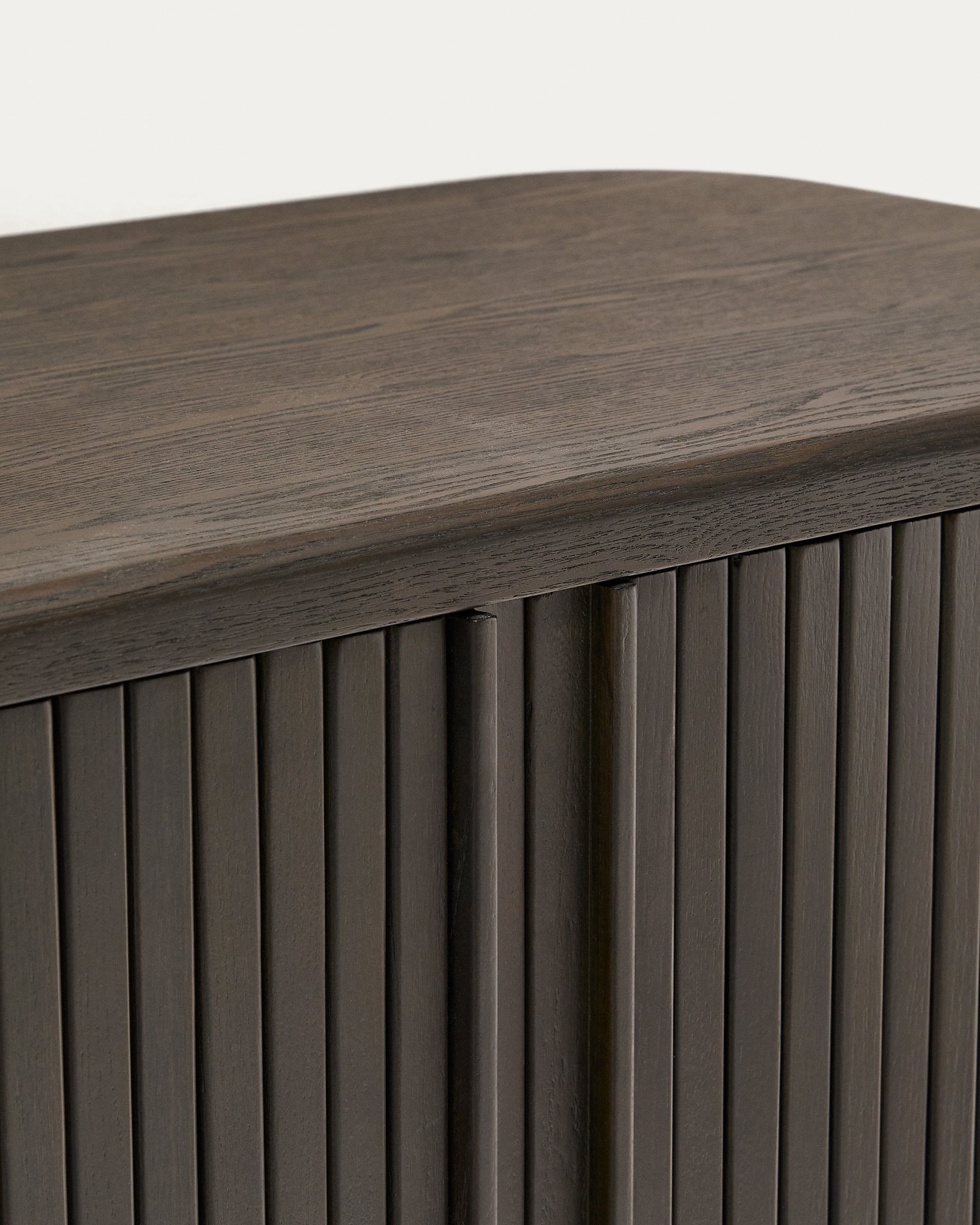 Mailen bathroom cupboard in ash veneer in a dark finish, 90 x 45 cm - Detail