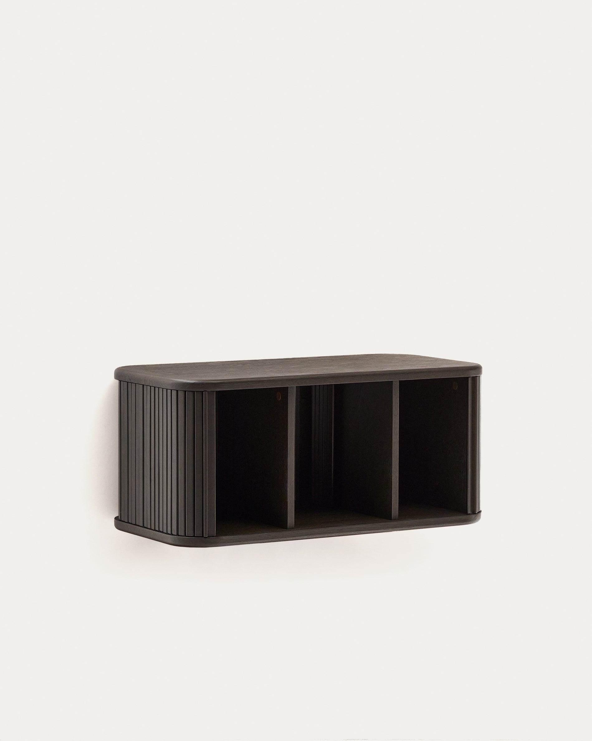 Mailen bathroom cupboard in ash veneer in a dark finish, 90 x 45 cm - Product View