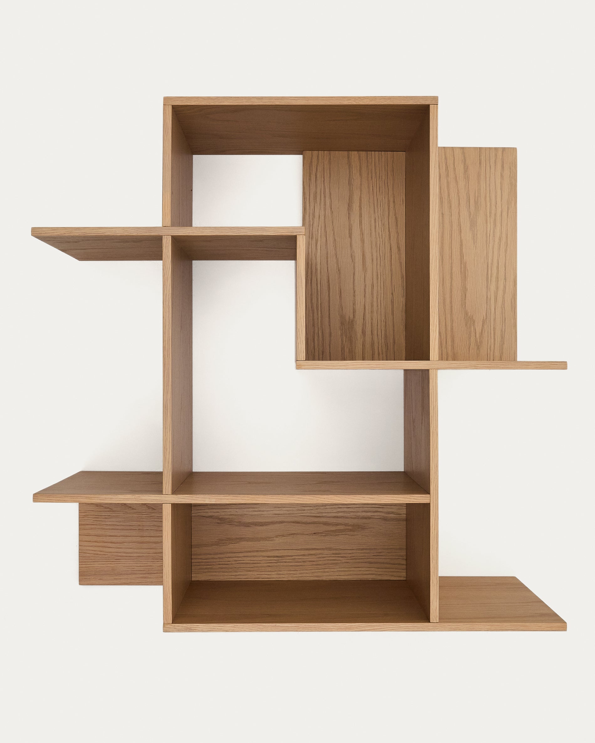 Ina modular shelving unit in oak veneer with natural finish 80 x 80cm FSC 100%