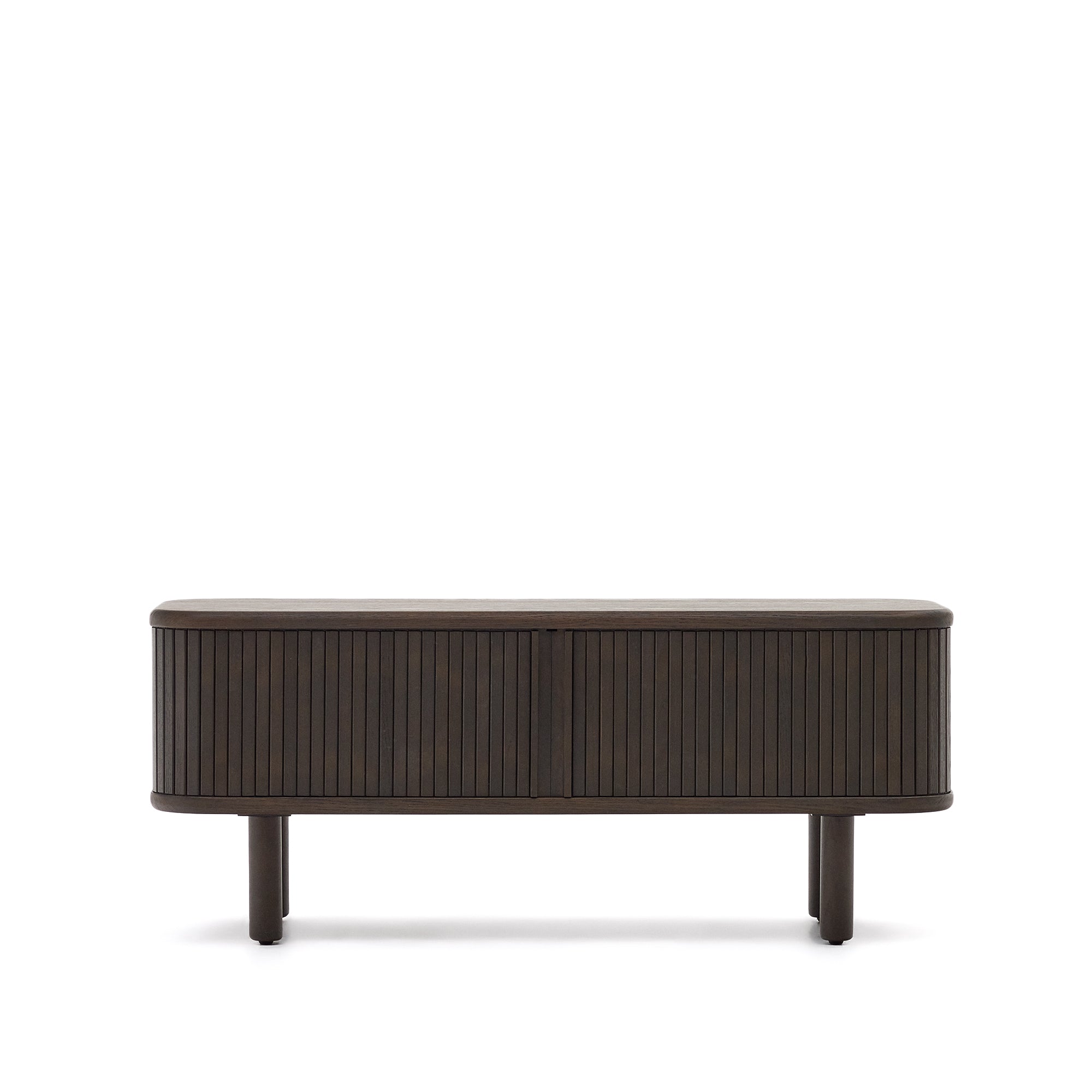 Mailen 2 door TV stand in ash veneer with a dark finish 120 x 50 cm - Product Image