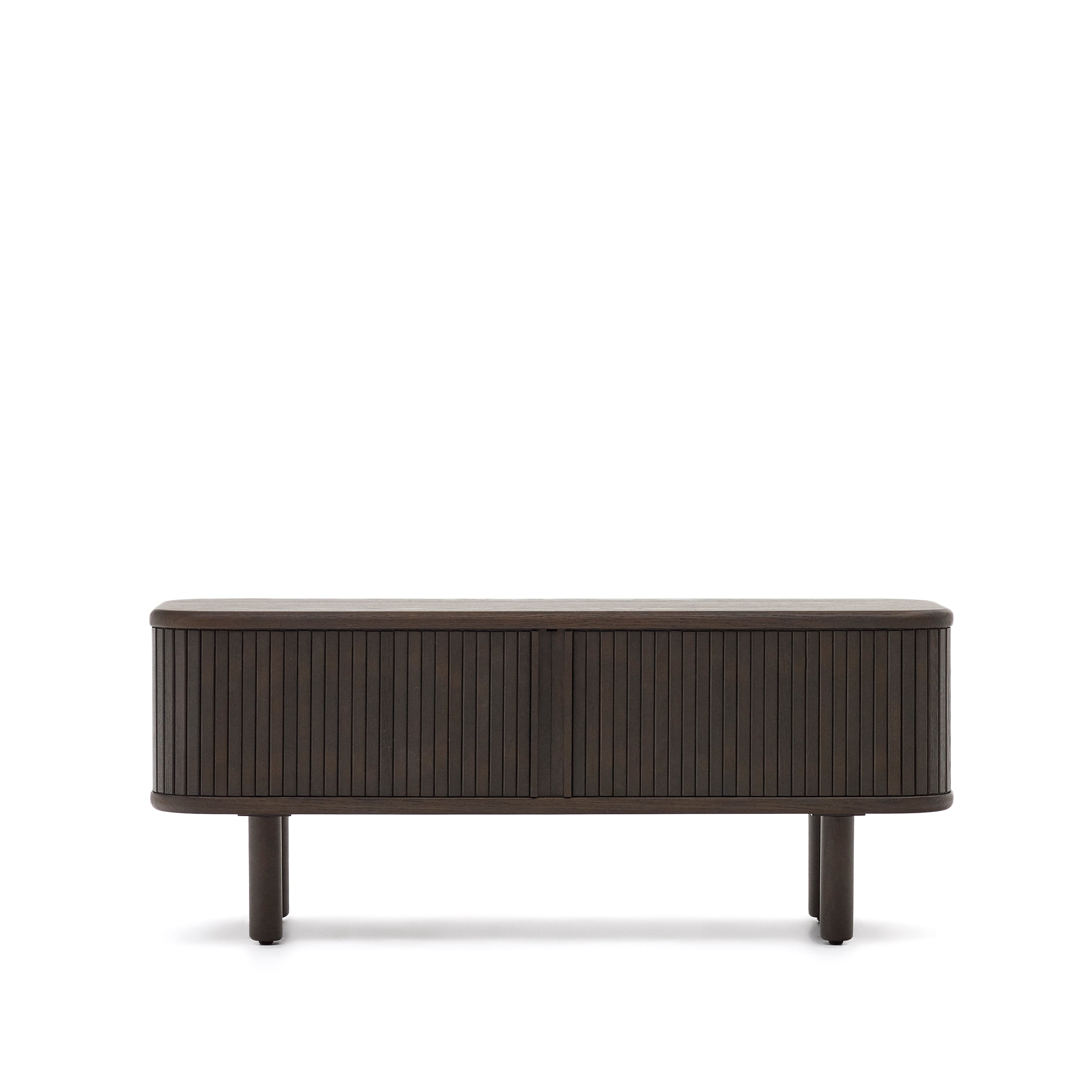 Mailen 2 door TV stand in ash veneer with a dark finish 120 x 50 cm - Product Image