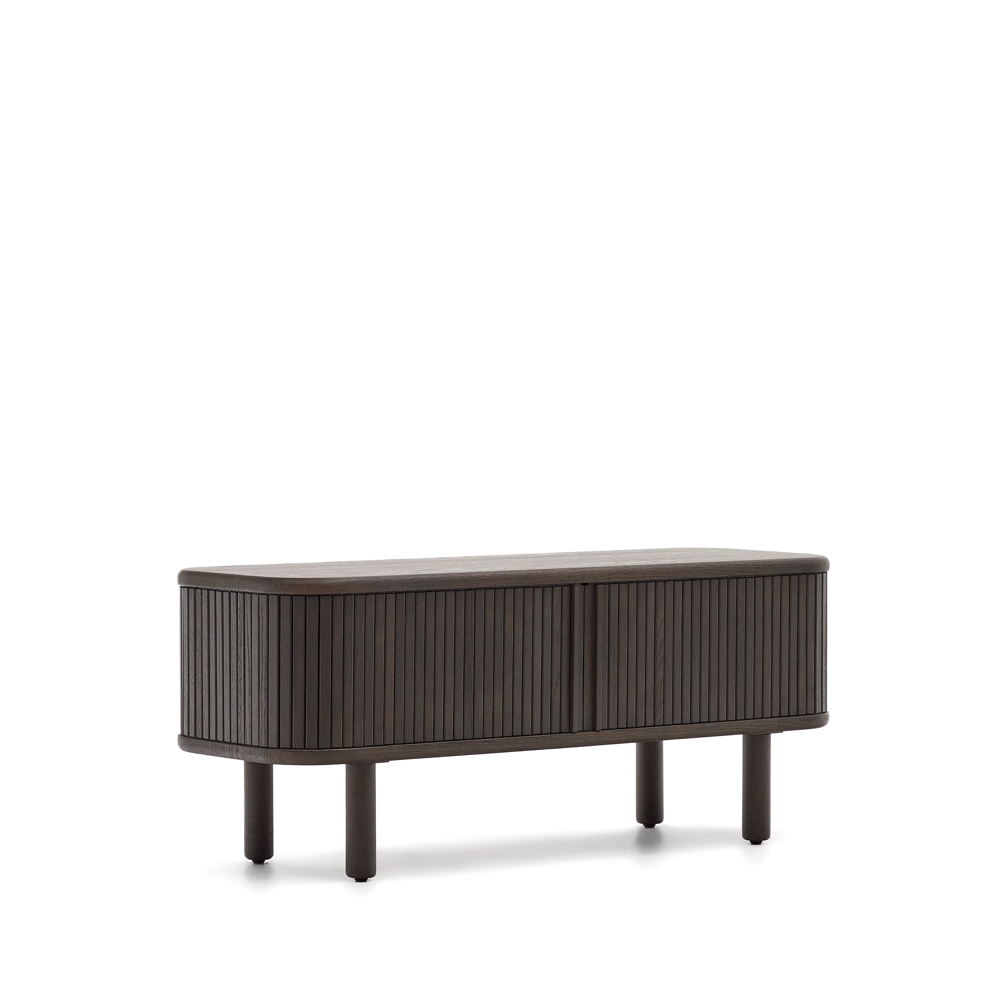 Mailen 2 door TV stand in ash veneer with a dark finish 120 x 50 cm - Product Image