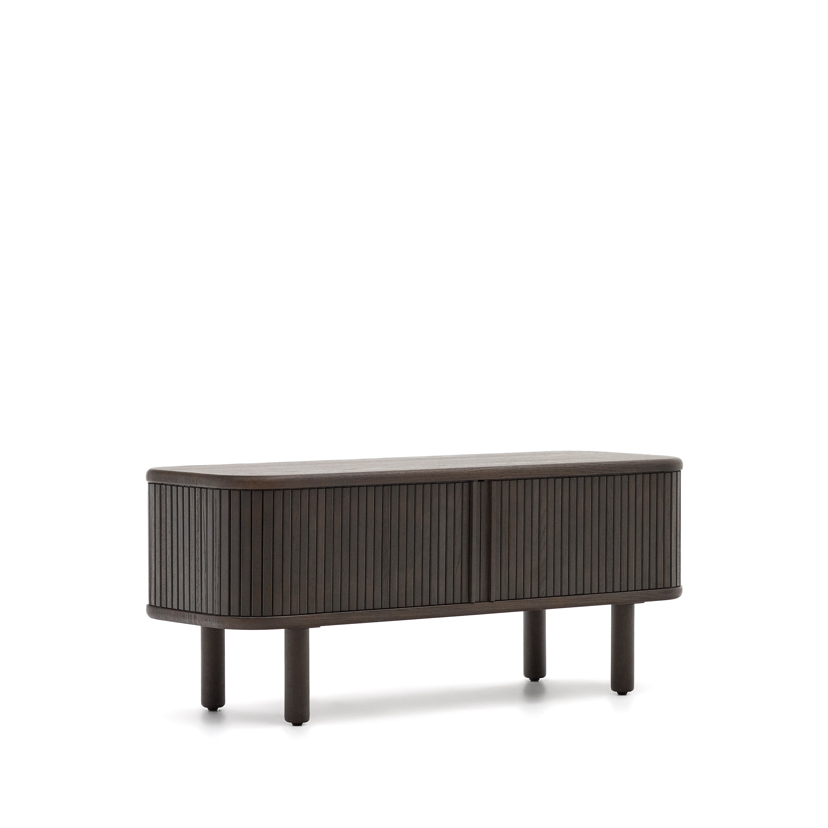 Mailen 2 door TV stand in ash veneer with a dark finish 120 x 50 cm - Product Image