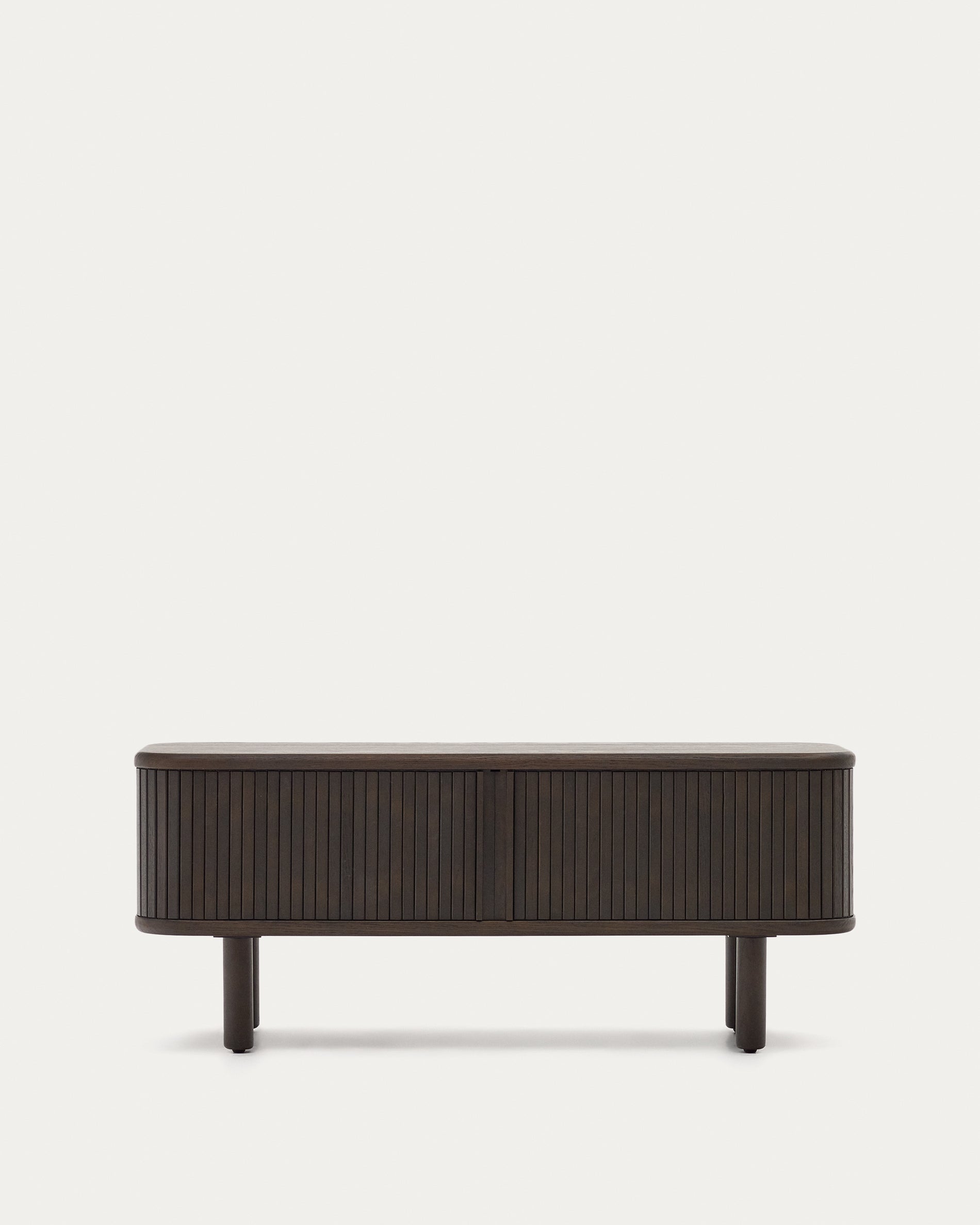 Mailen 2 door TV stand in ash veneer with a dark finish 120 x 50 cm - Product View