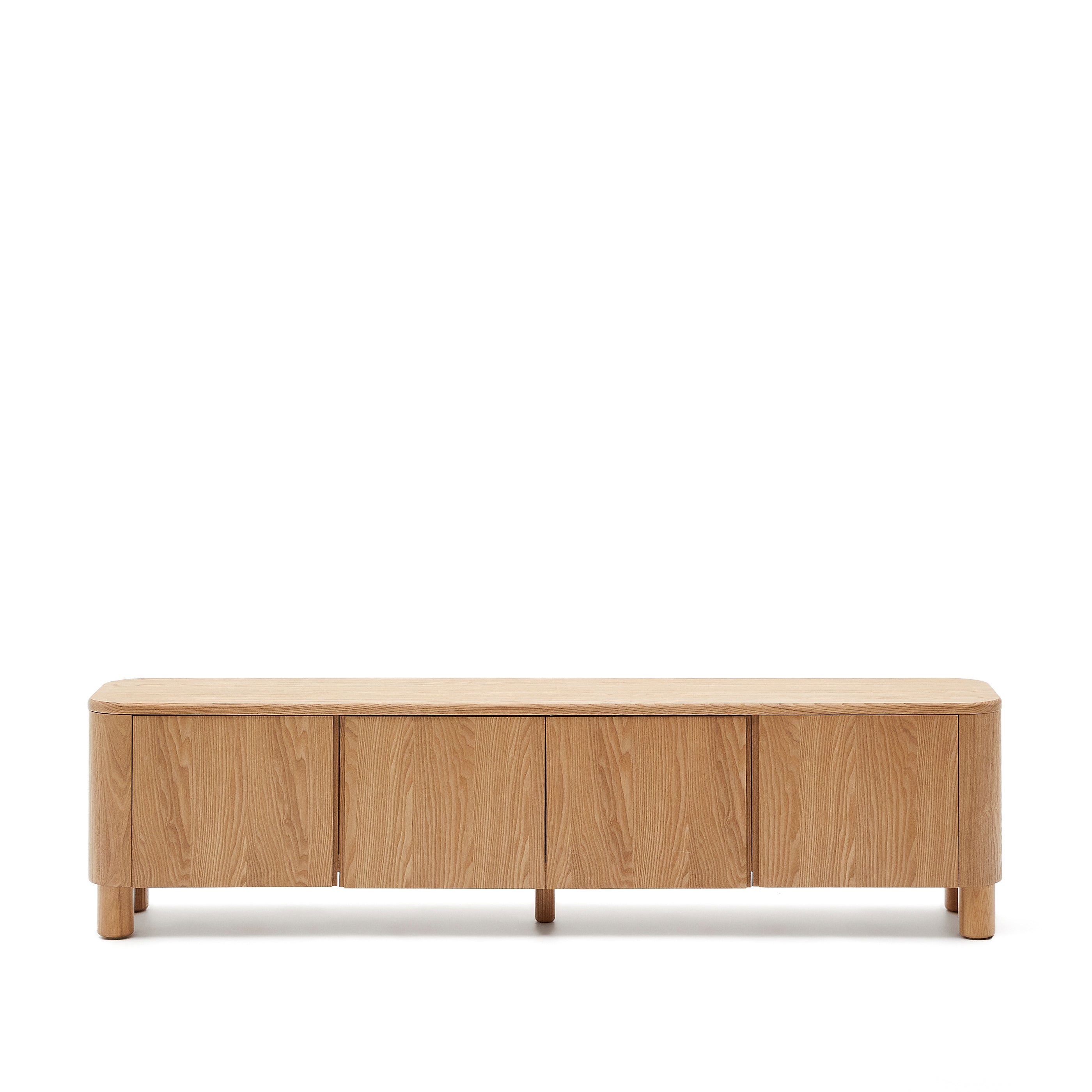 Salaya TV stand in ash plywood FSC Mix Credit, 200 cm x 52 cm - Product Image