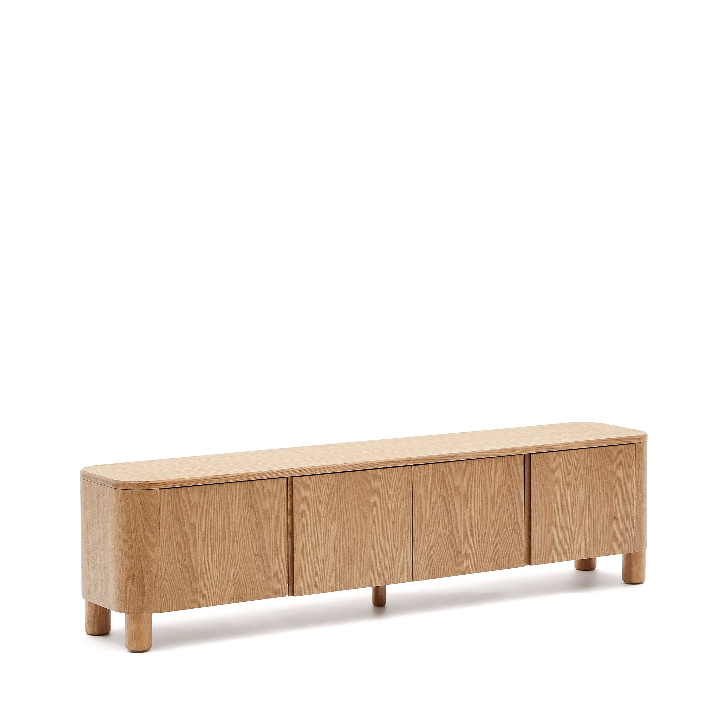 Salaya TV stand in ash plywood FSC Mix Credit, 200 cm x 52 cm - Product Image
