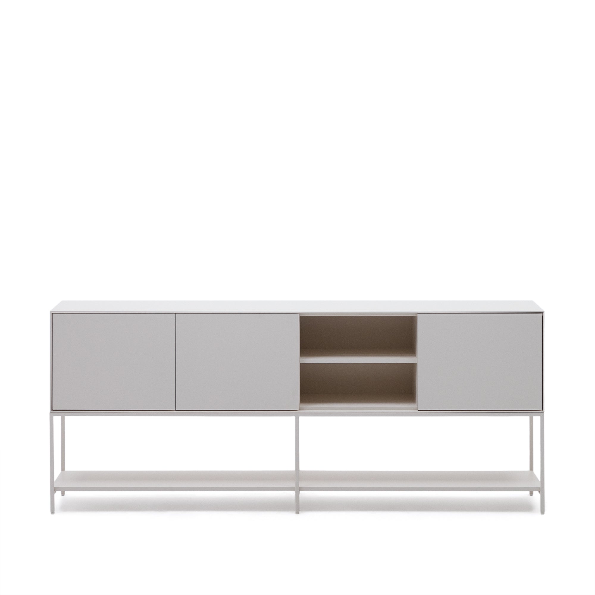 Vedrana 3-door sideboard white lacquered MDF 195 x 80 cm - Product Image