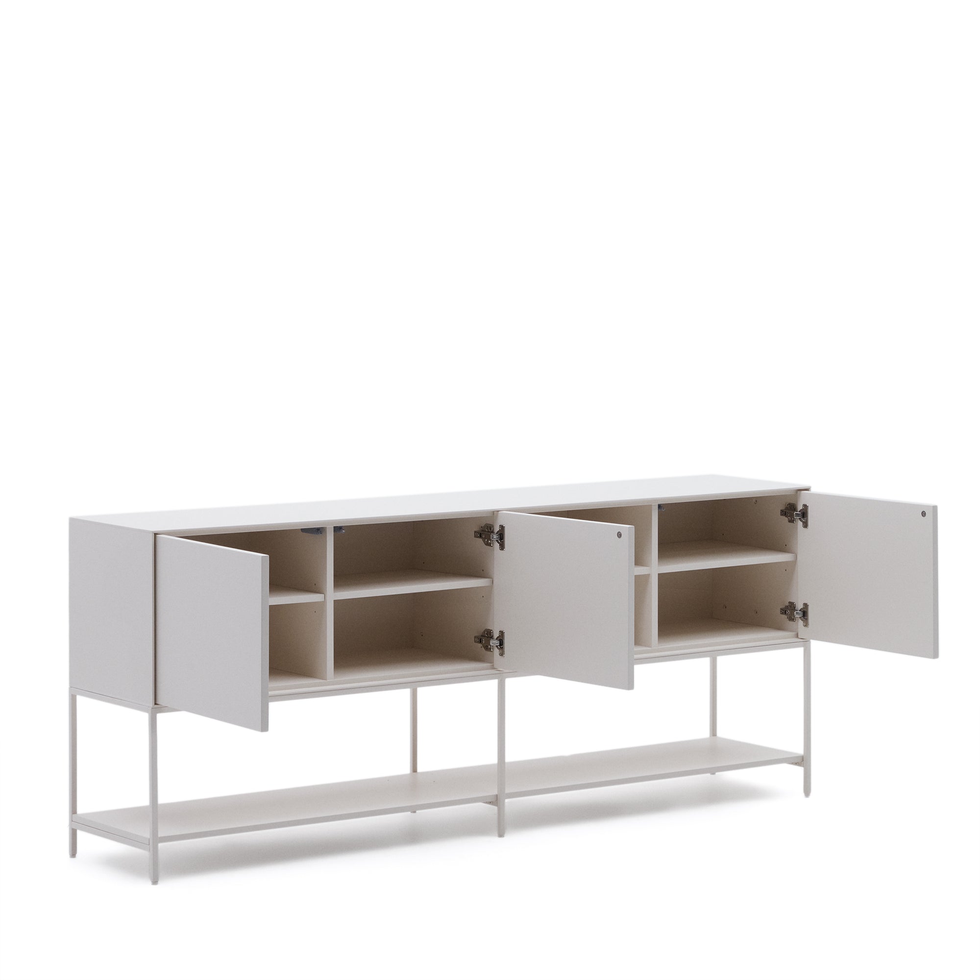 Vedrana 3-door sideboard white lacquered MDF 195 x 80 cm - Product Image
