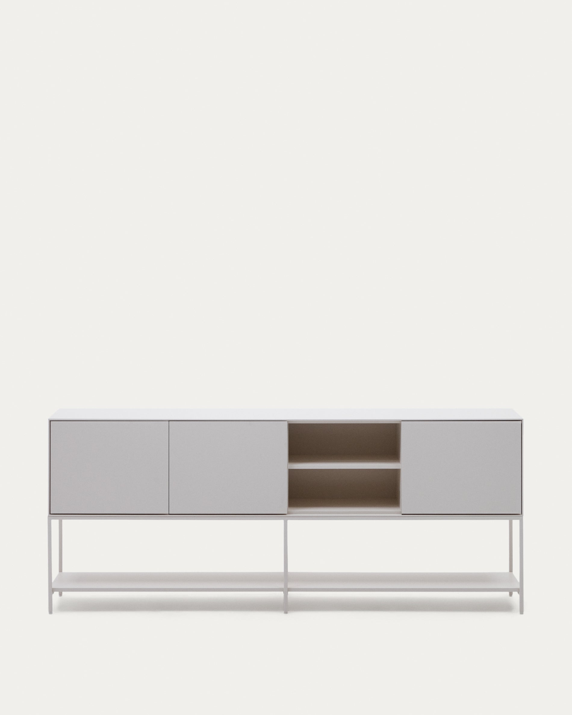 Vedrana 3-door sideboard white lacquered MDF 195 x 80 cm - Product View